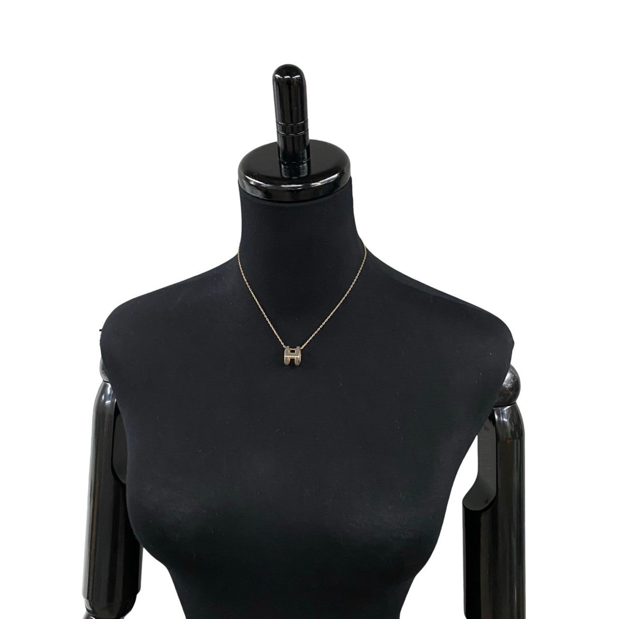 Pop H Pendant Necklace Gold-Tone Metal