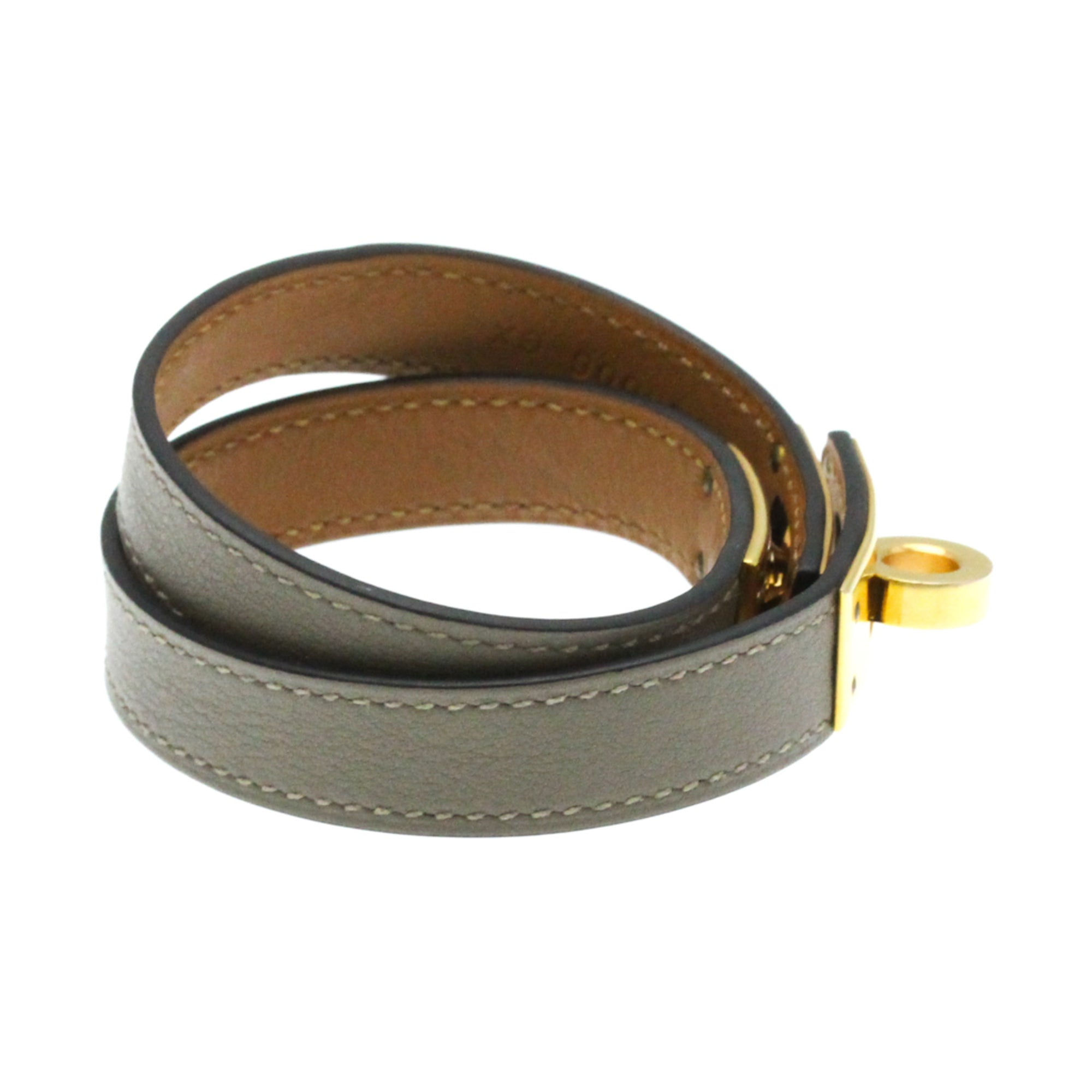 Kelly Bangle Gold and Leather Bracelet