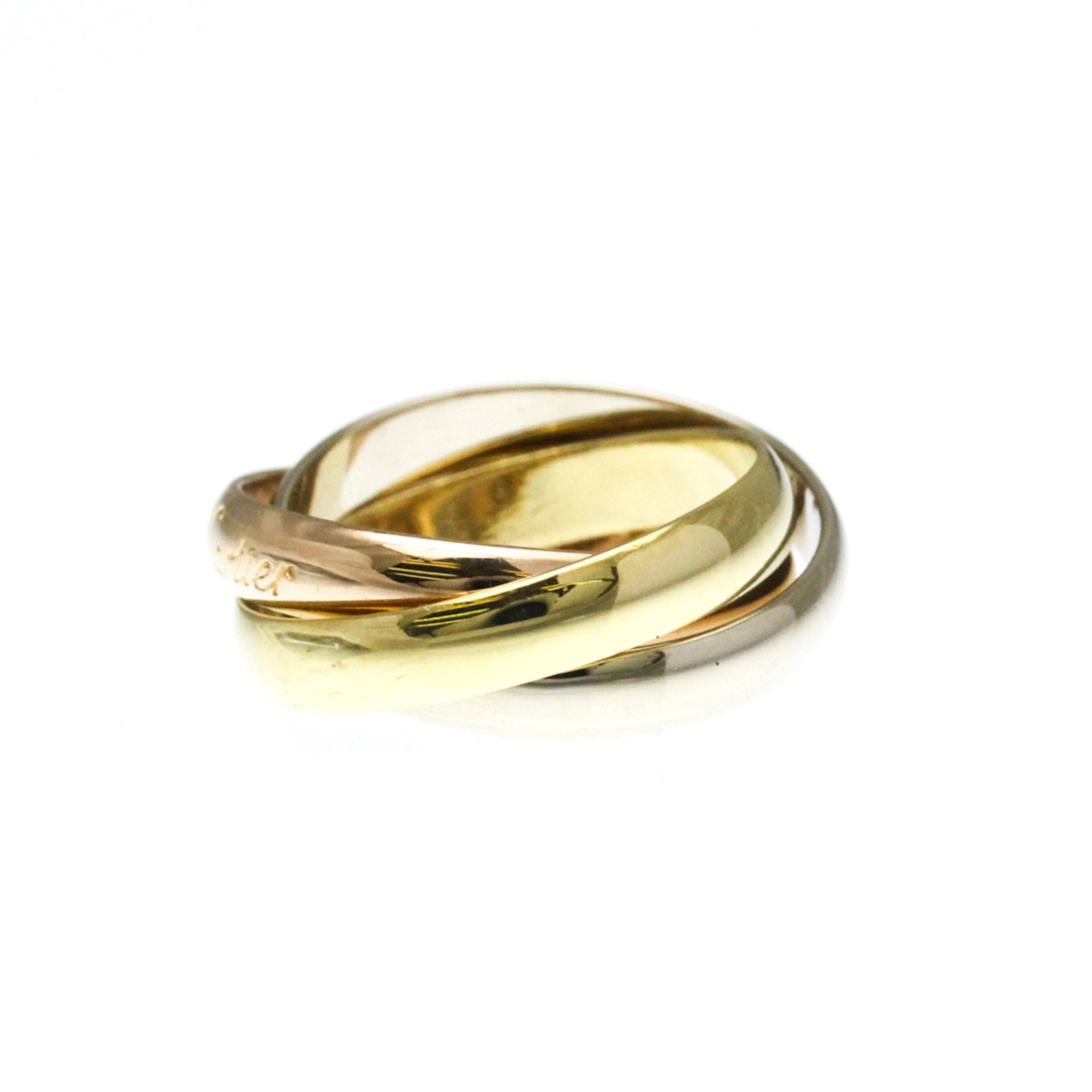 Vendome Louis Cartier Band Ring 18K Tricolor Gold