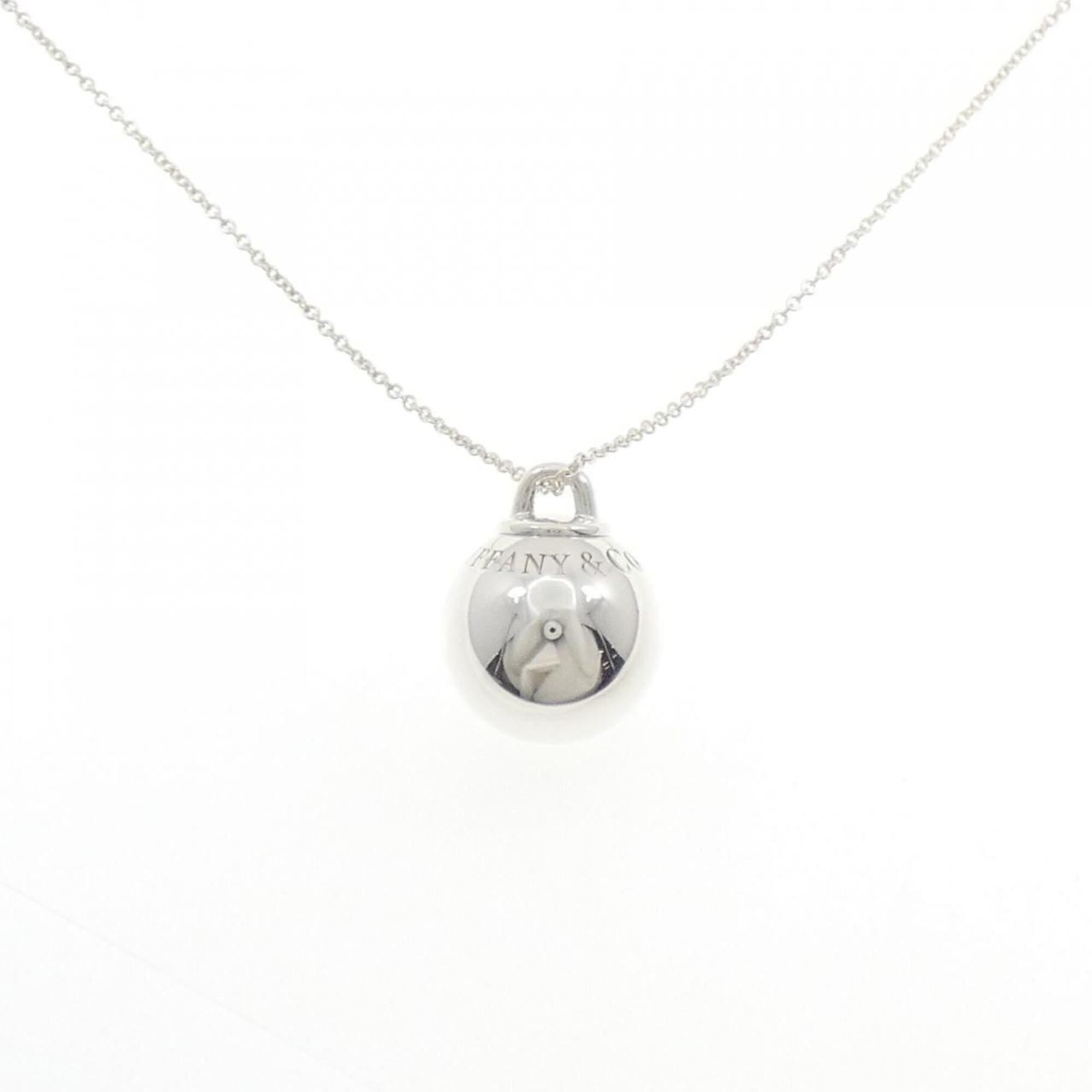 Ball Pendant Necklace Sterling Silver