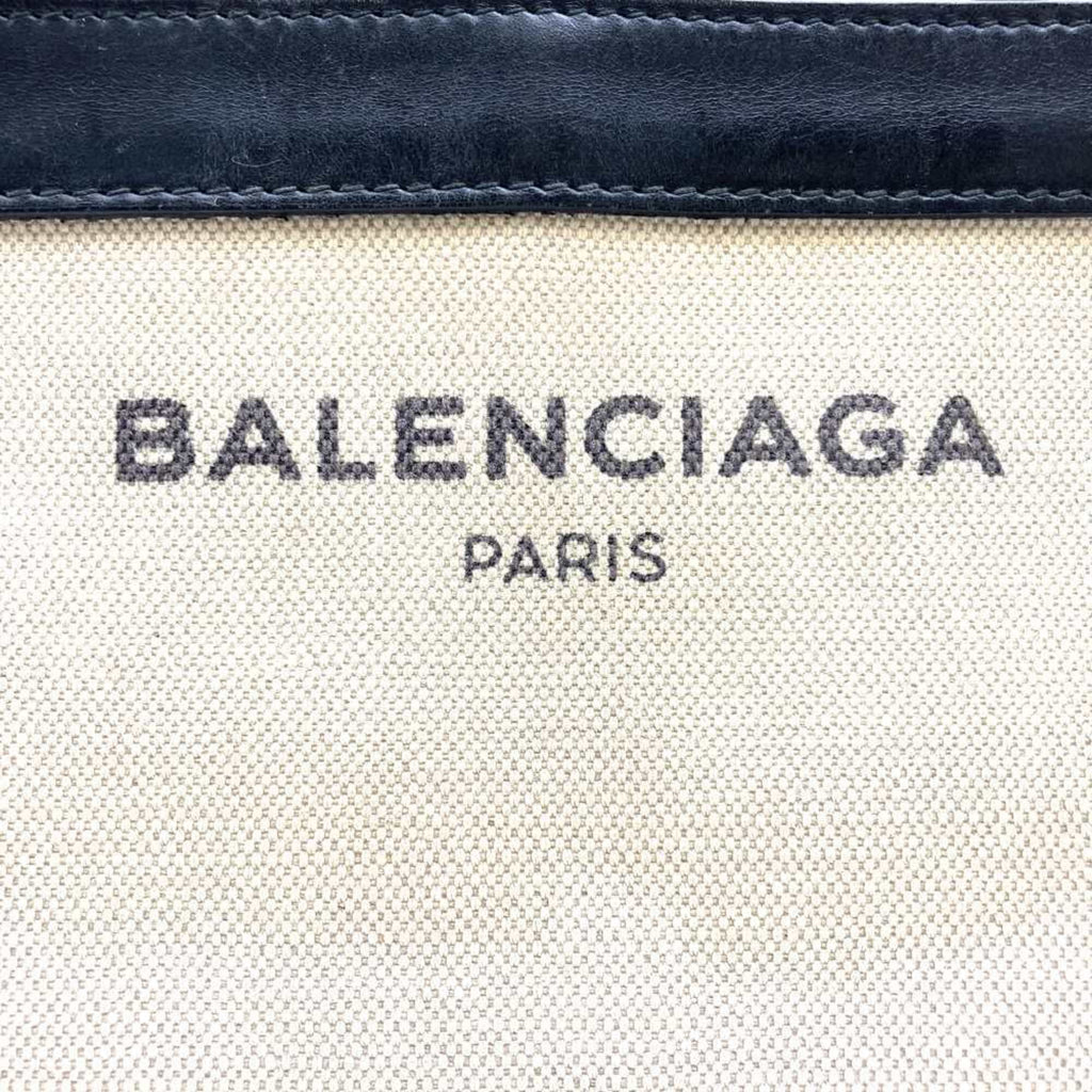 Navy Pochette Canvas and Leather Small