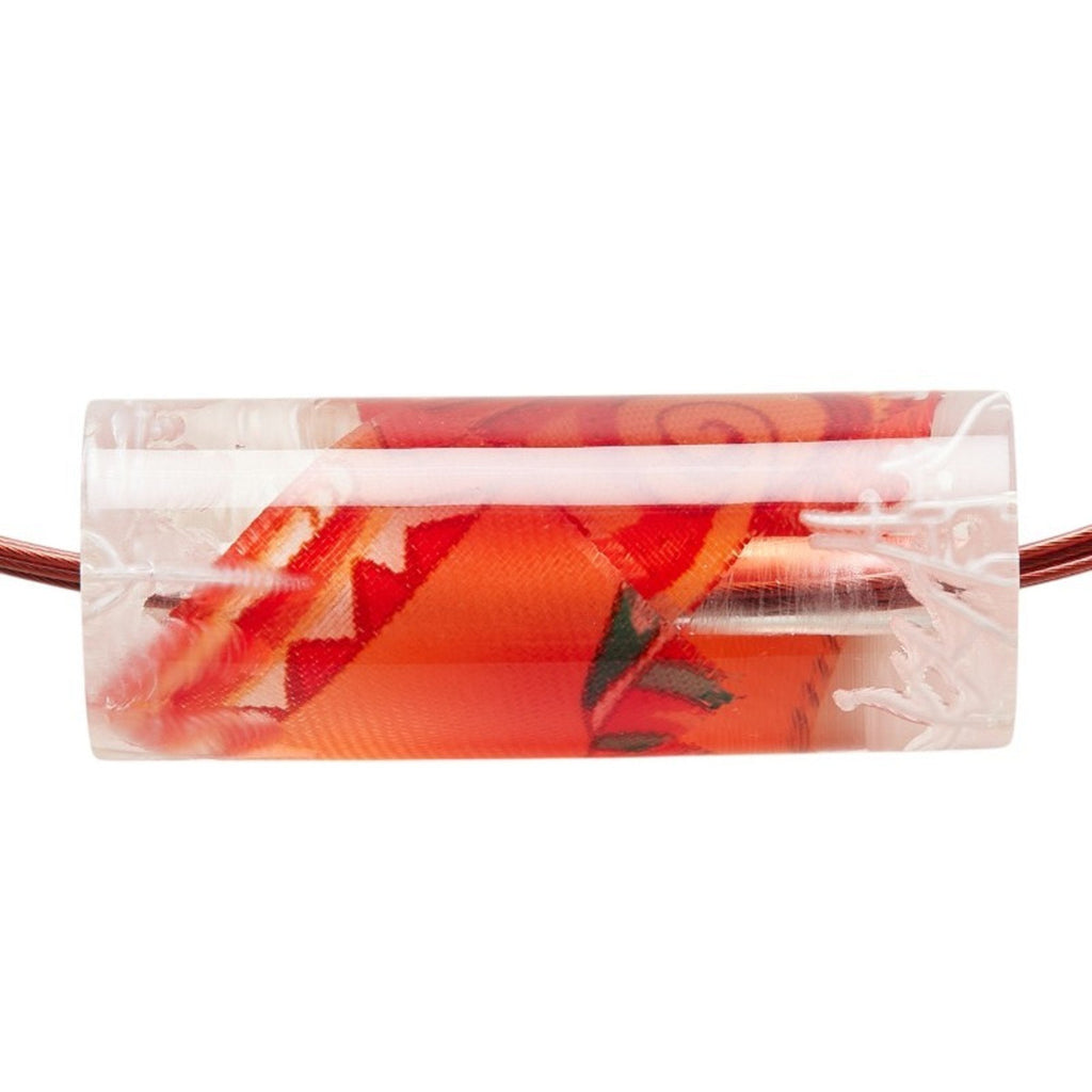 Ricine Choker Resin and Sterling Silver Red