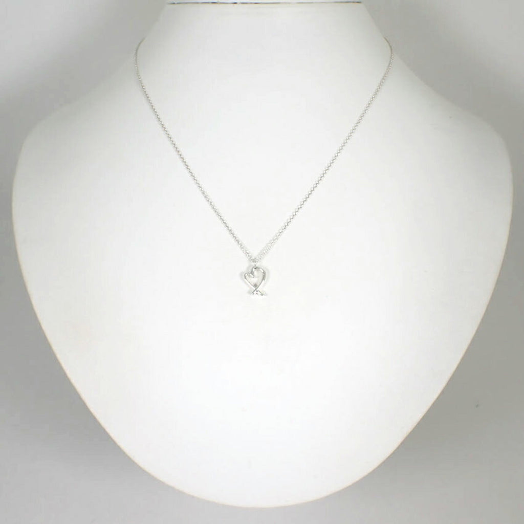 Loving Heart Pendant Necklace Sterling Silver