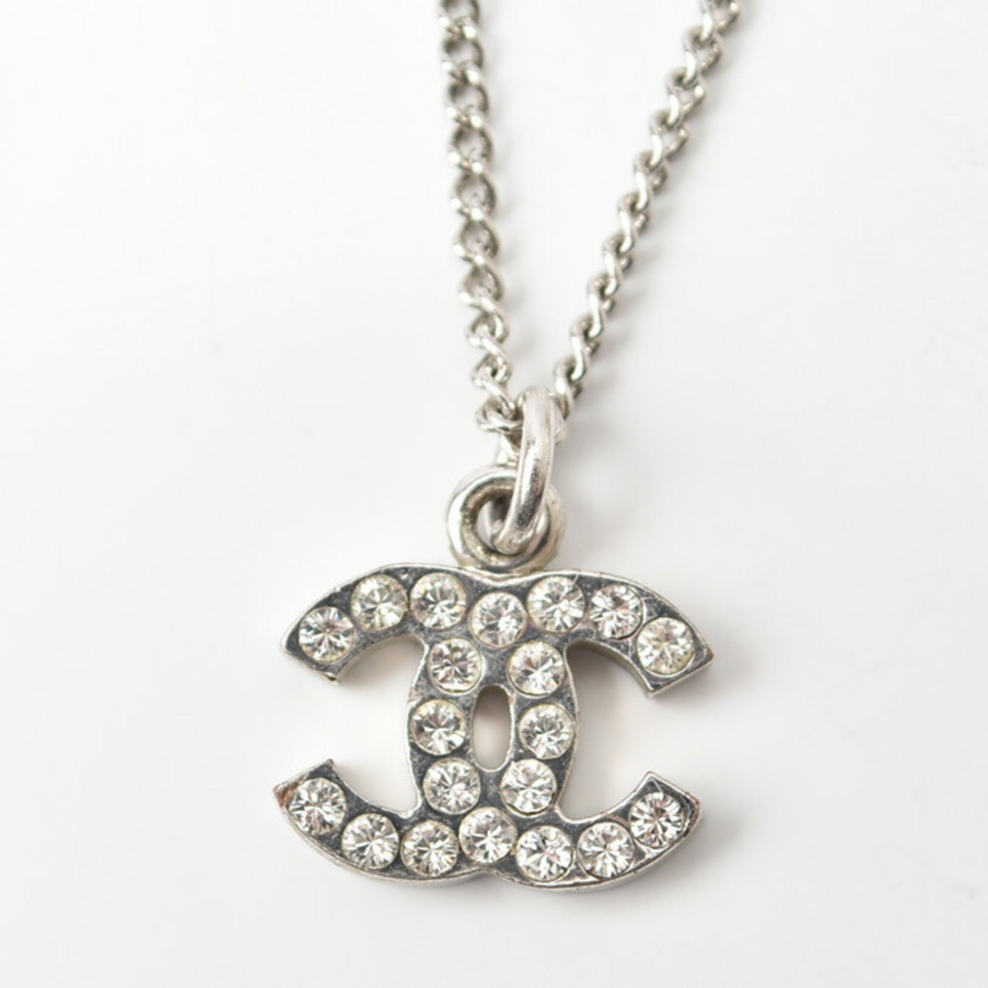 CC Logo Pendant Necklace Metal