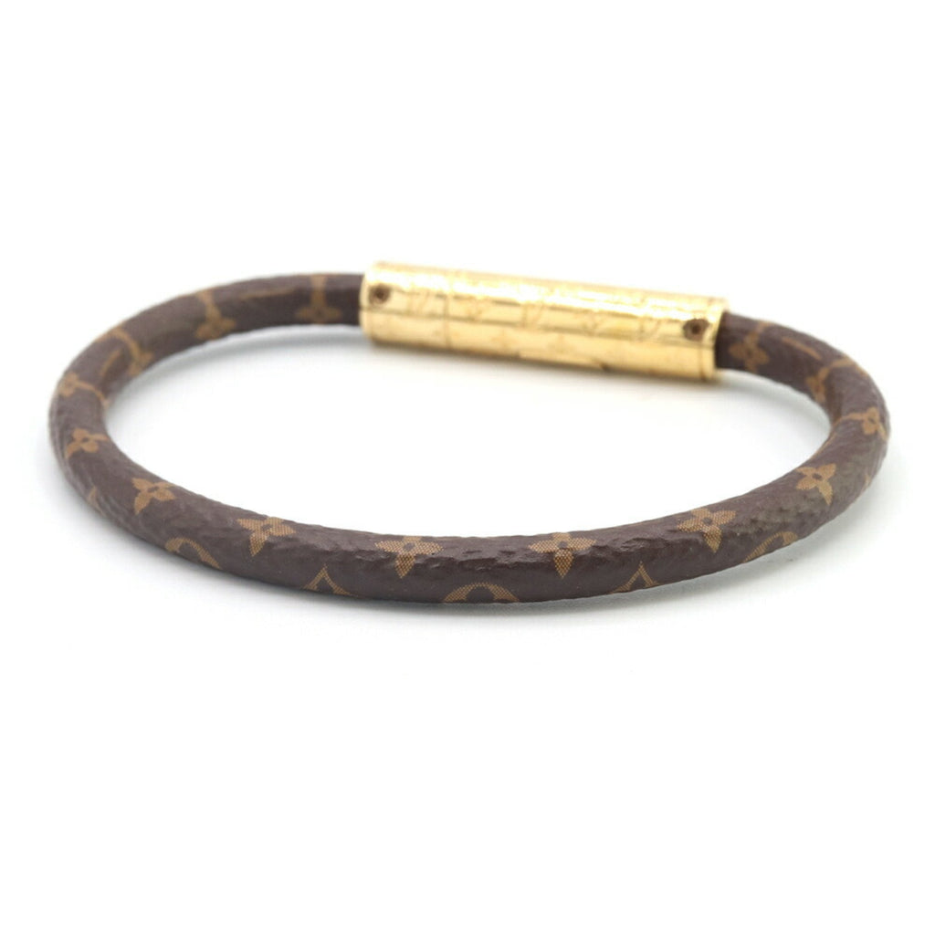 Monogram Canvas and Metal Bracelet Brown