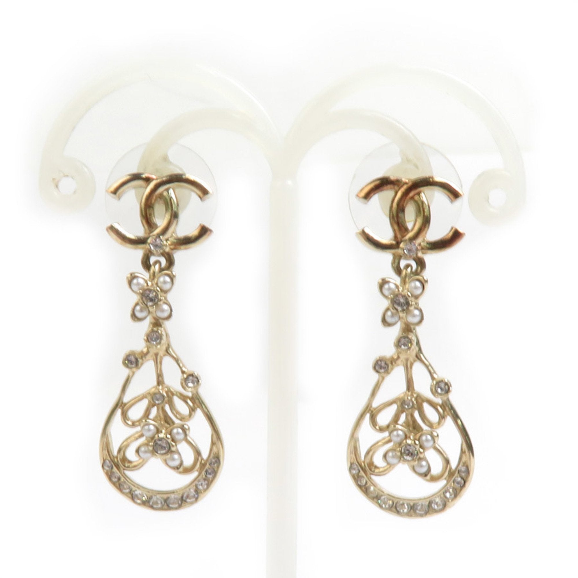 CC Logo Earrings Gold-Tone Metal Gold-Tone Metal