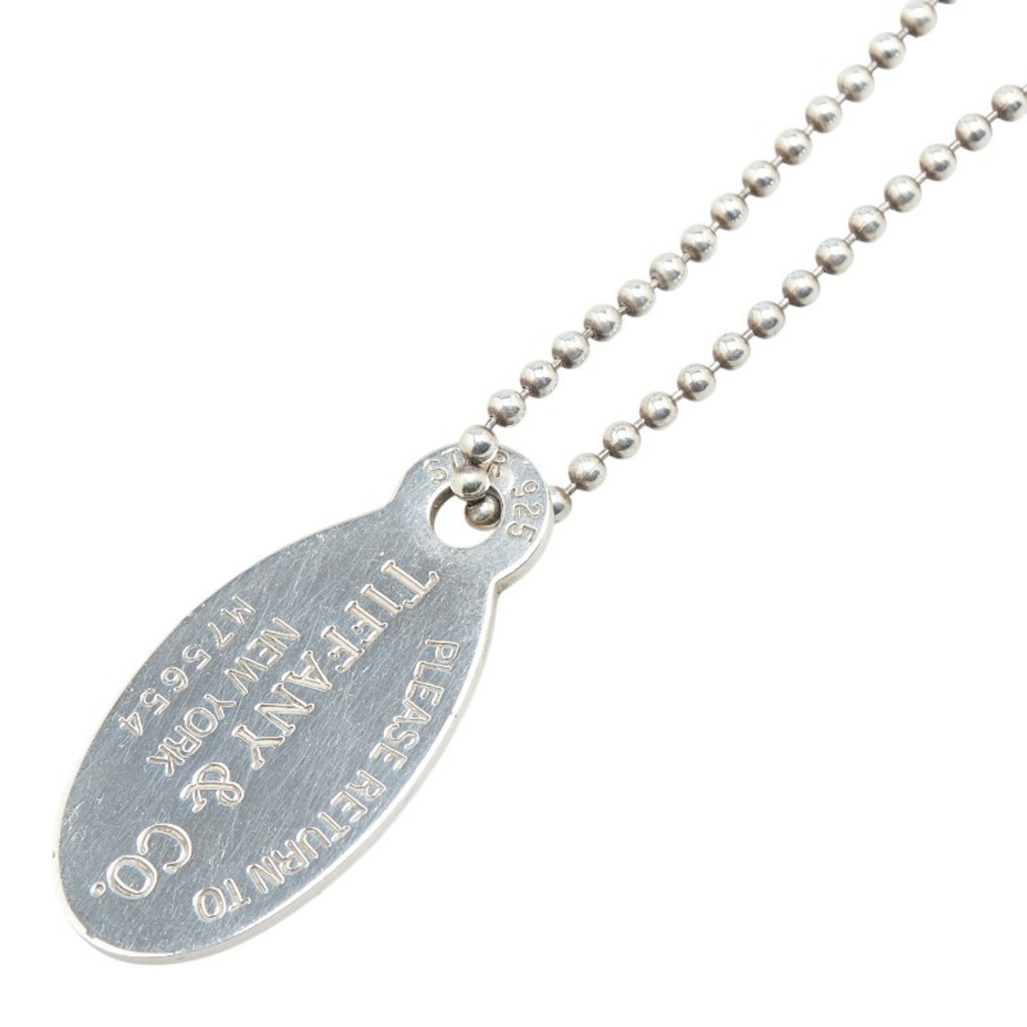Return To Tiffany Oval Pendant Necklace Sterling Silver