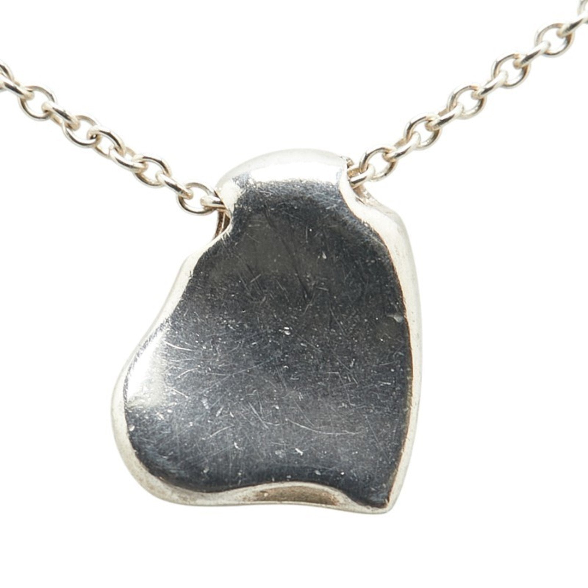 Full Heart Pendant Necklace Sterling Silver