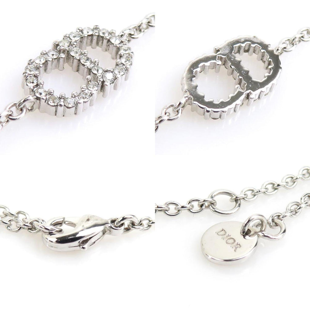 Bracelet Metal and Rhinestone Silver