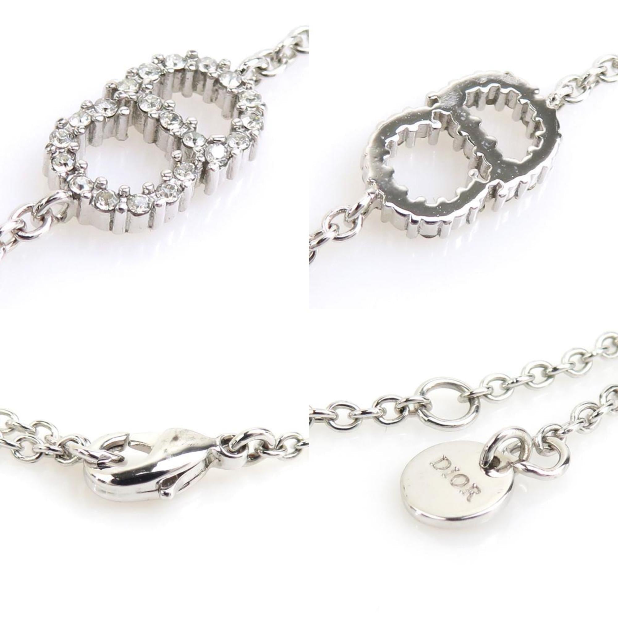 Bracelet Metal and Rhinestone Silver
