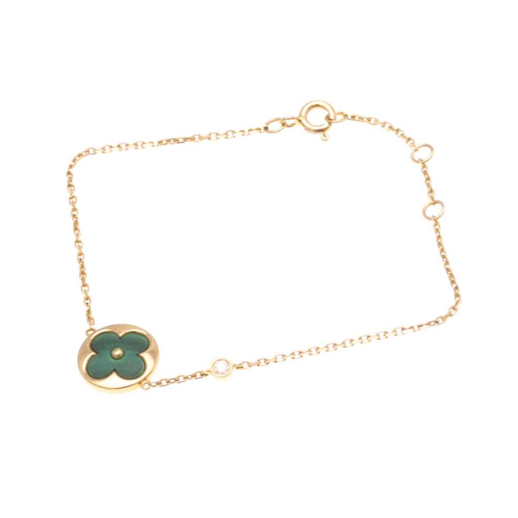 Charm Bracelet 18K Rose Gold with Diamond and Malachite