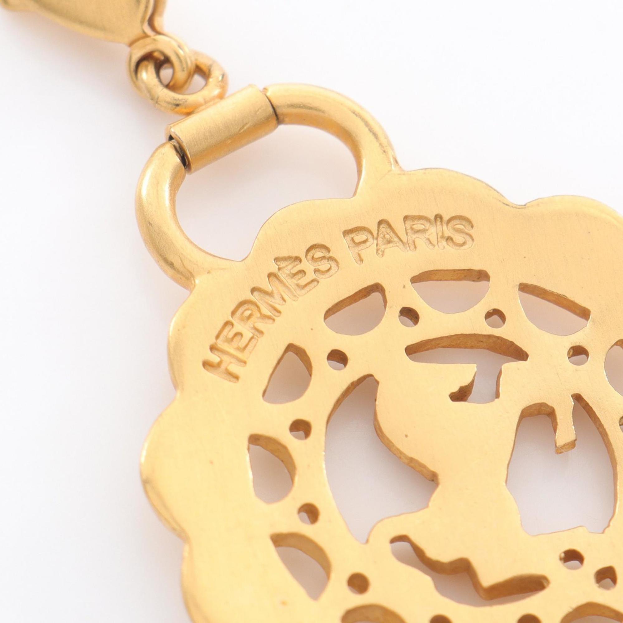 Cheval Fleur Pendant Necklace Gold Plated