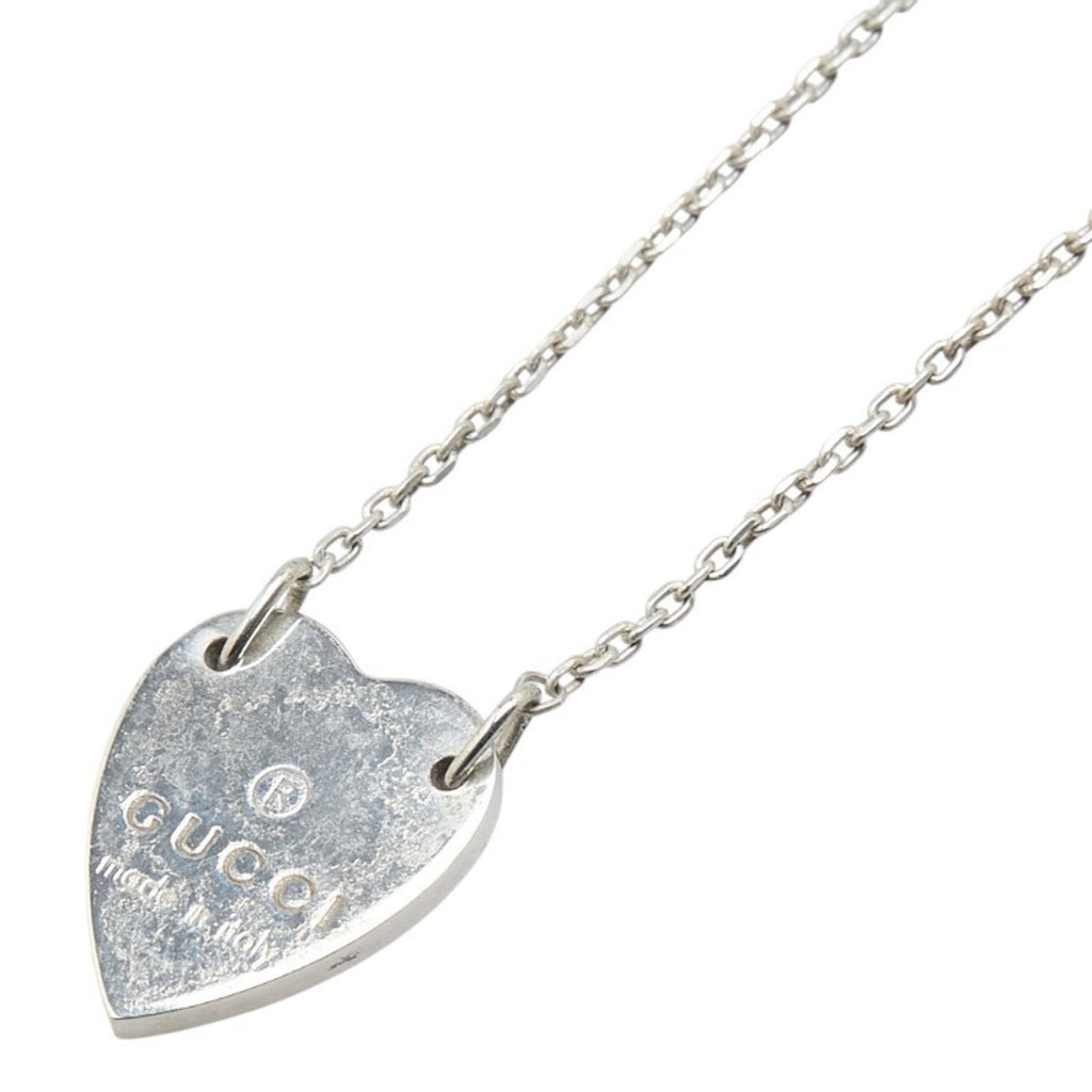 Heart Plate Pendant Necklace Sterling Silver
