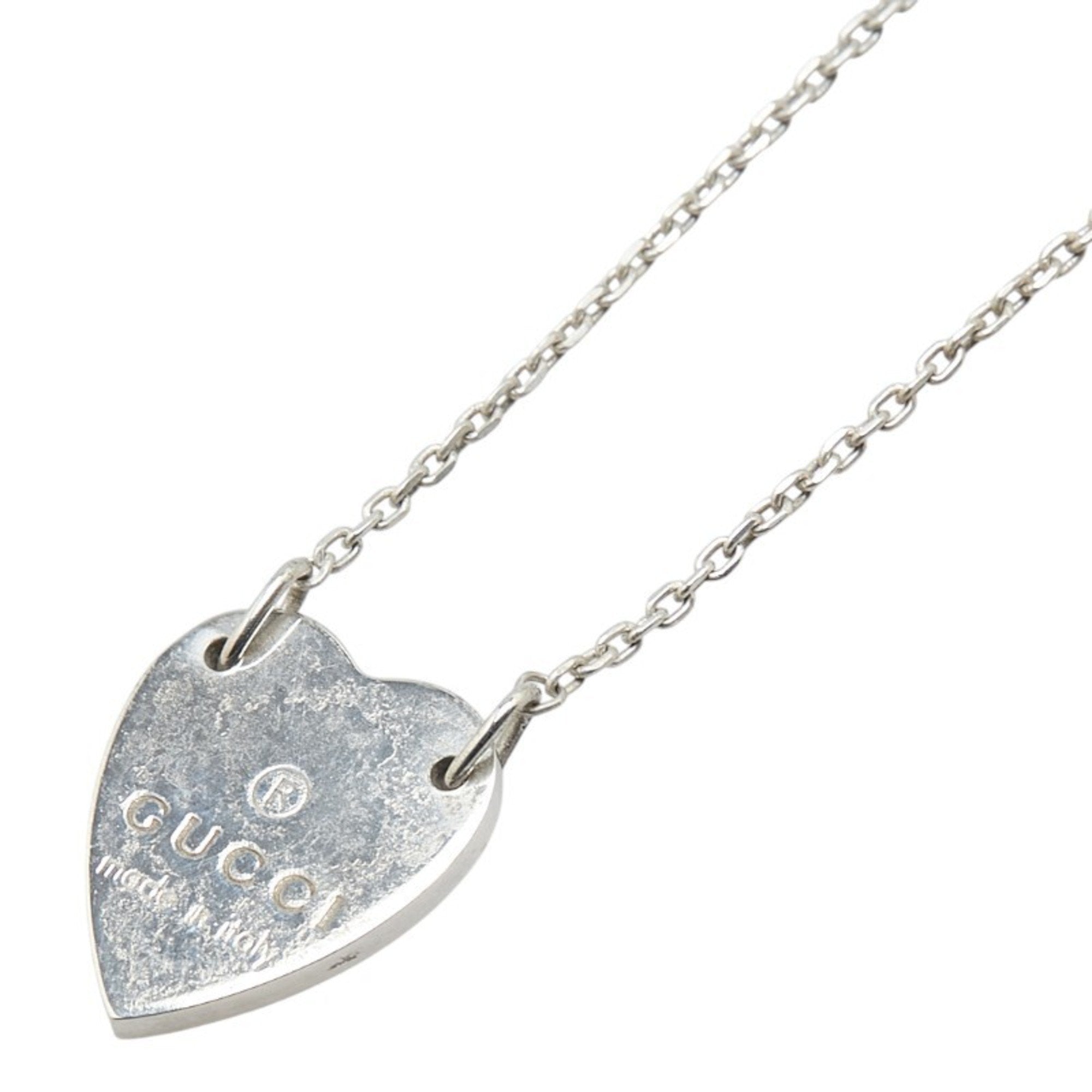 Heart Plate Pendant Necklace Sterling Silver