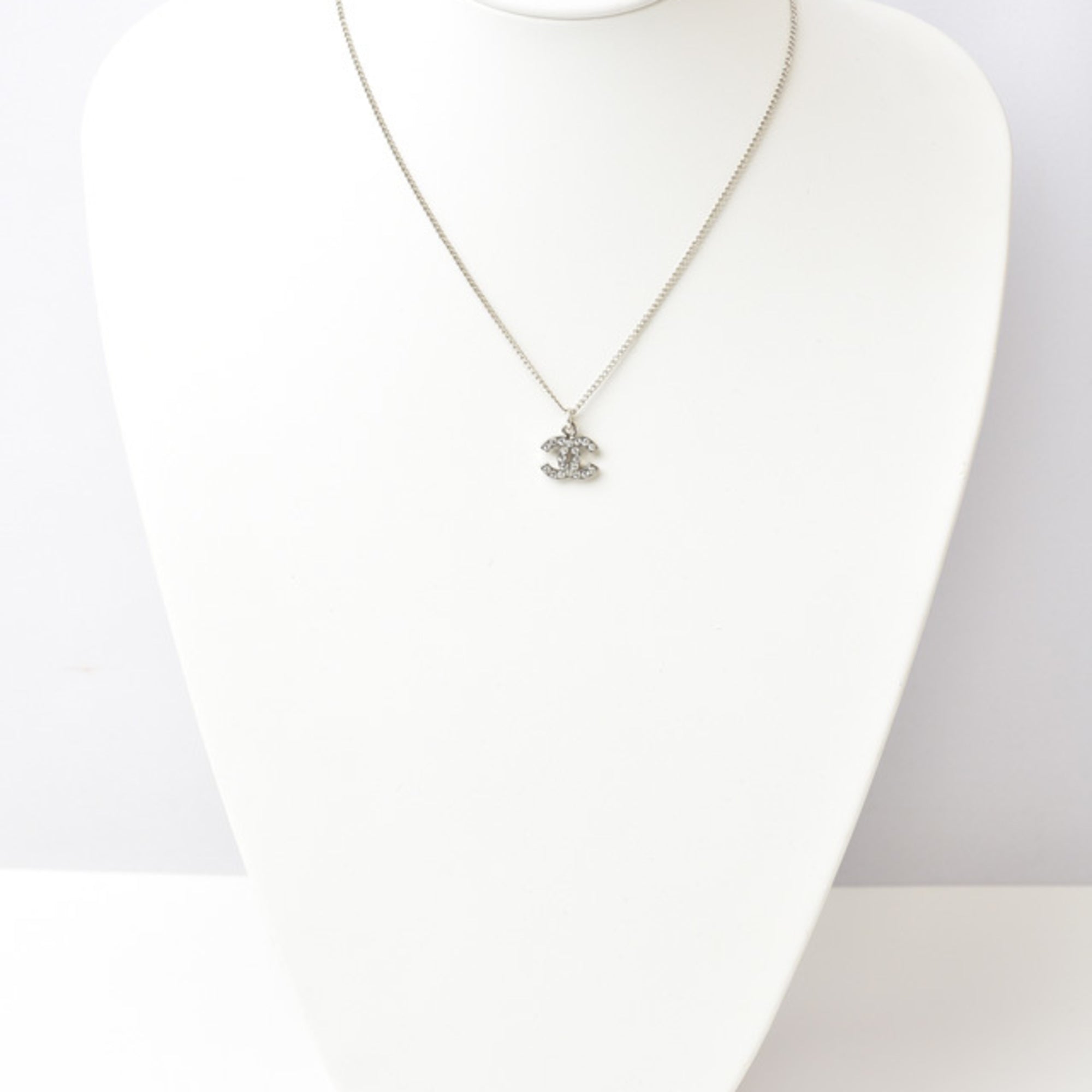 CC Logo Pendant Necklace Sterling Silver