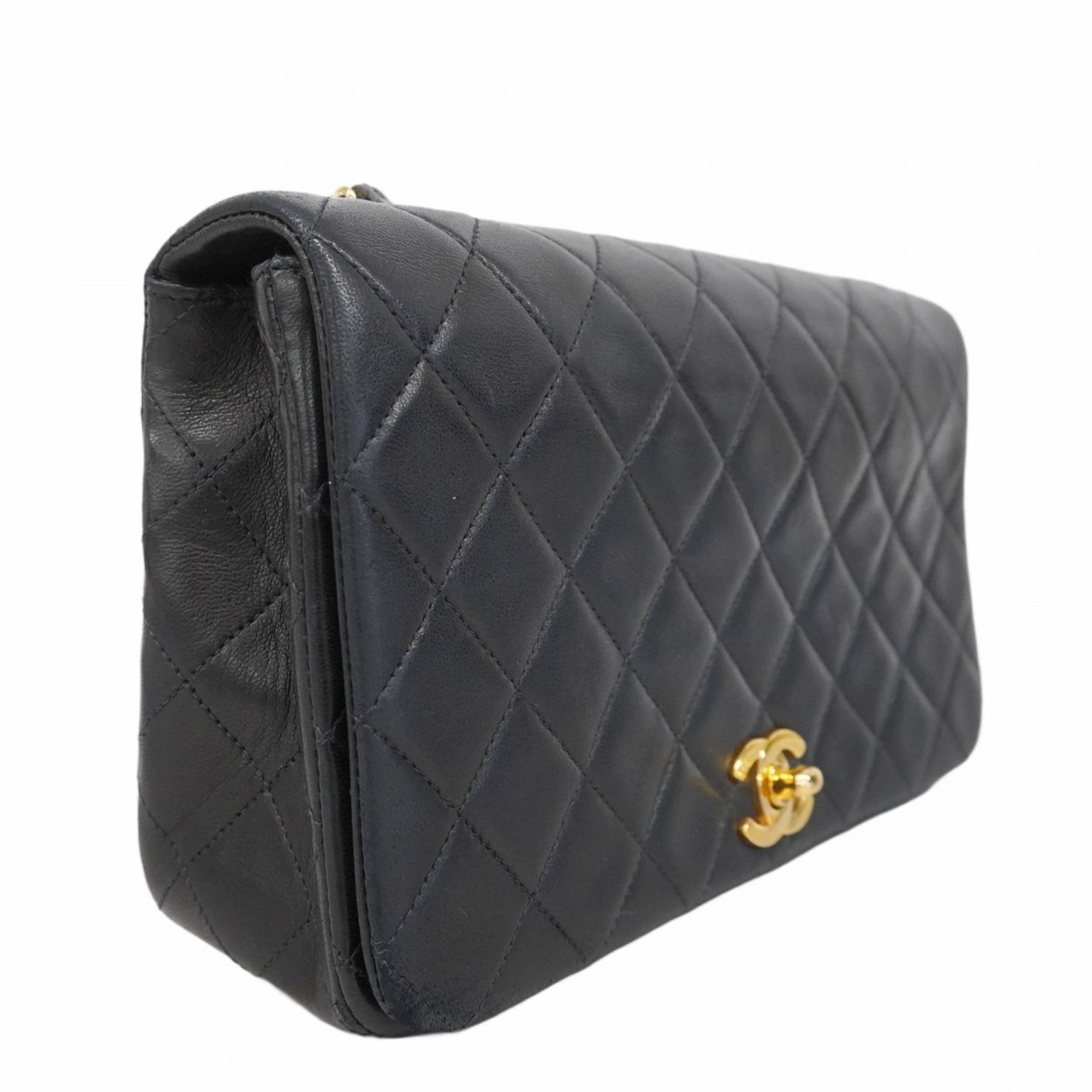 Vintage Full Flap Bag Quilted Lambskin Medium