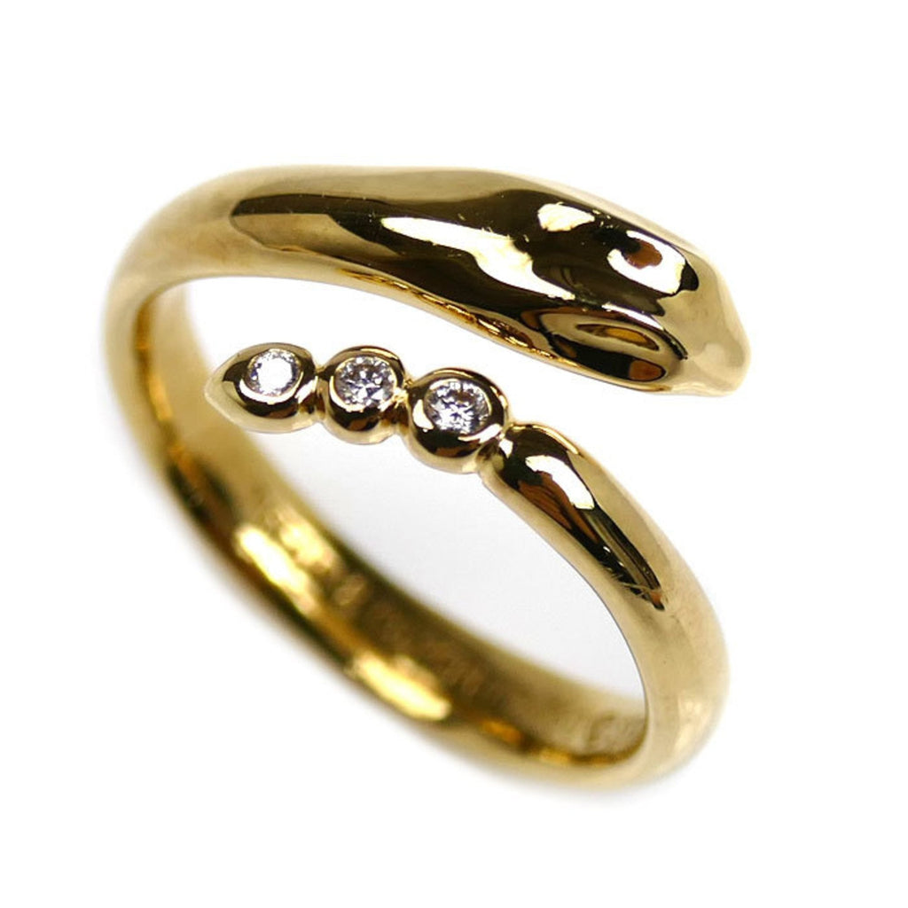Snake Ring 18K Yellow Gold and Diamond