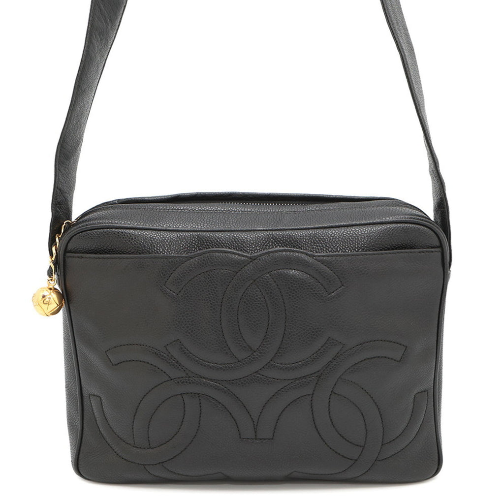 Vintage Triple CC Camera Shoulder Bag Caviar Medium