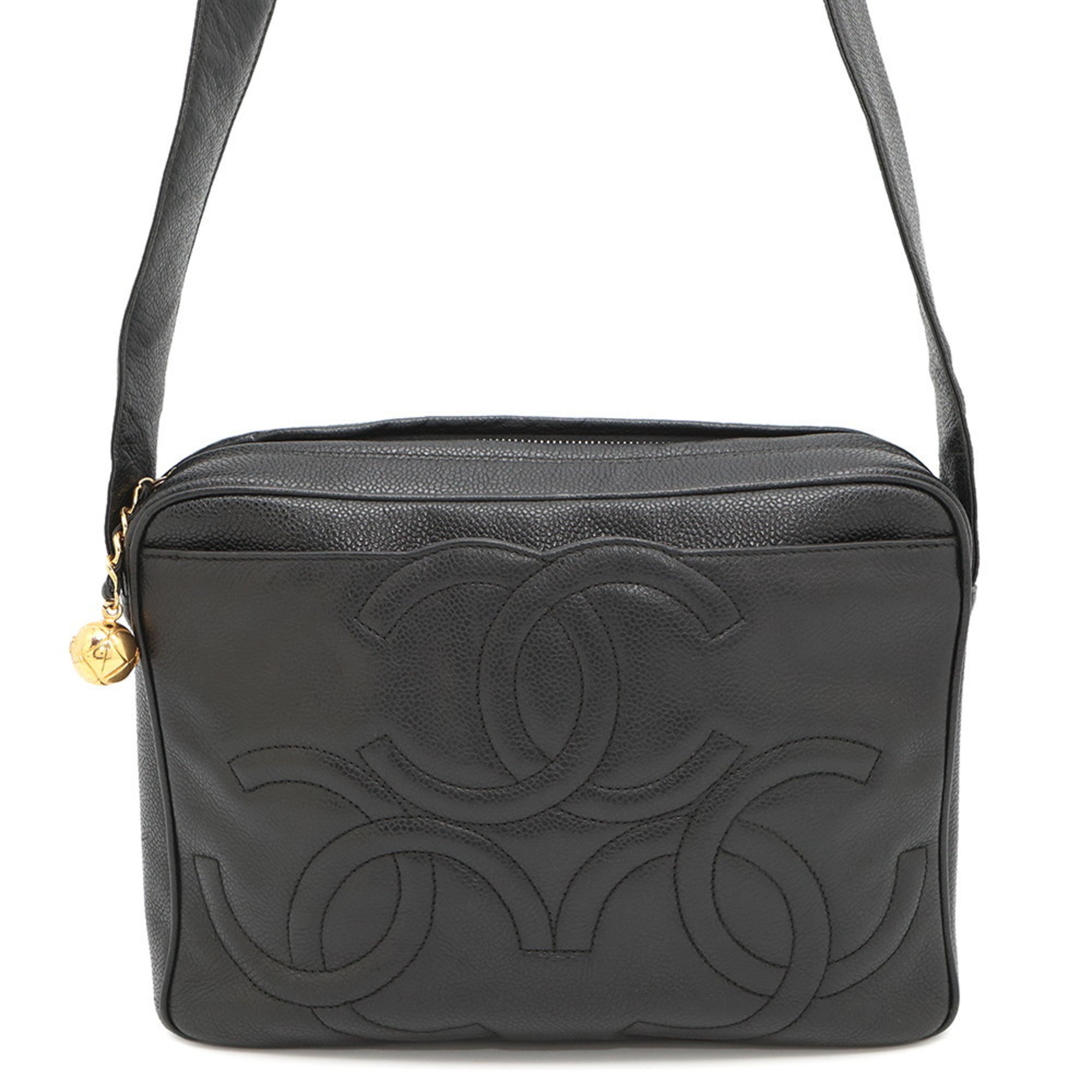 Vintage Triple CC Camera Shoulder Bag Caviar Medium