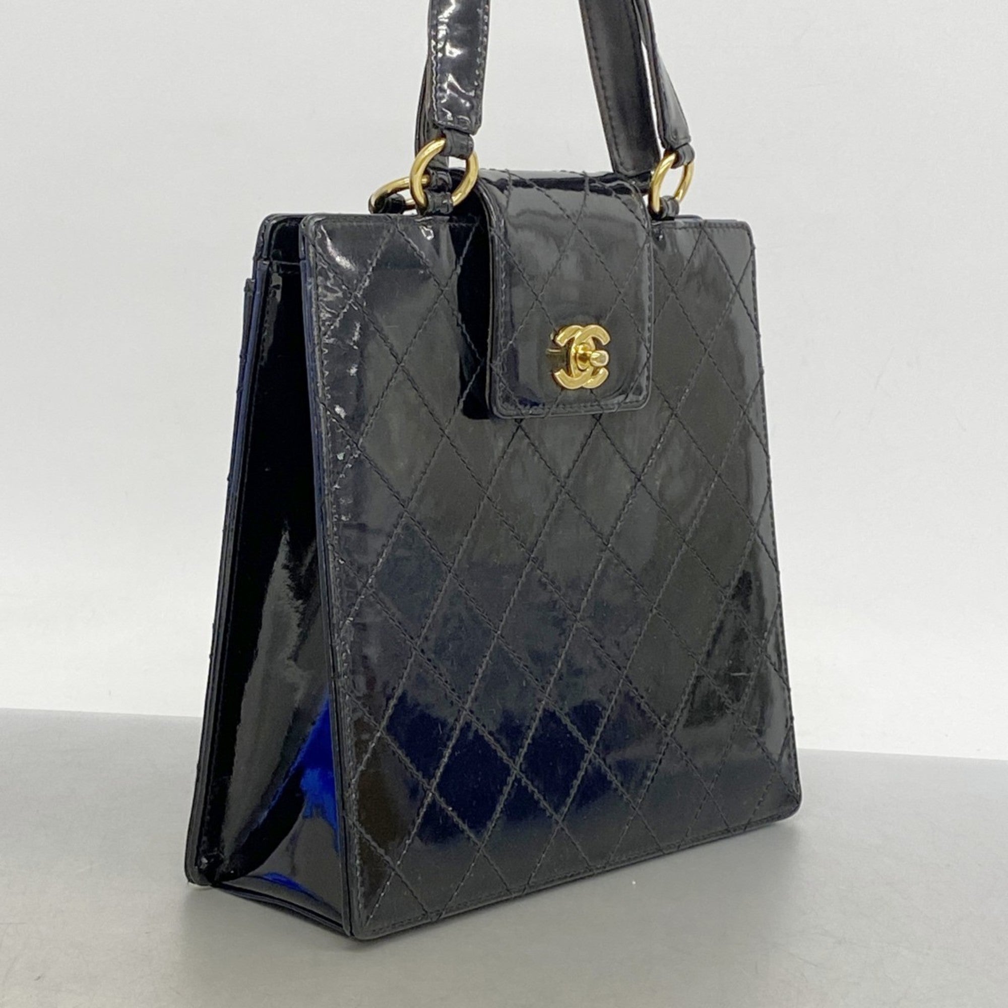 Vintage Square CC Flap Bag Quilted Lambskin Medium