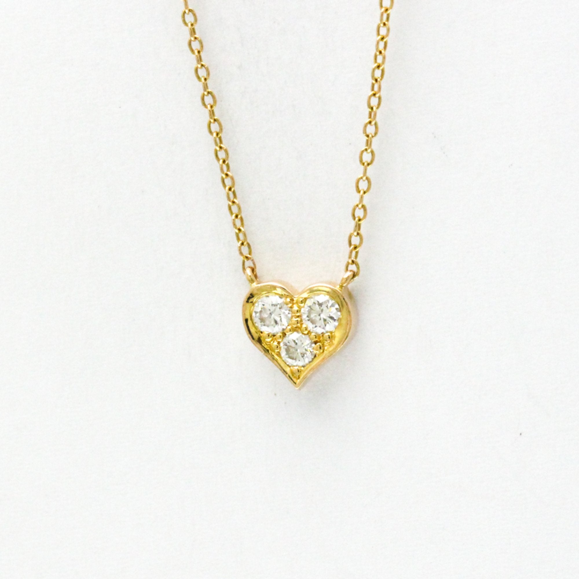 Sentimental Heart Pendant Necklace 18K Rose Gold with Diamond