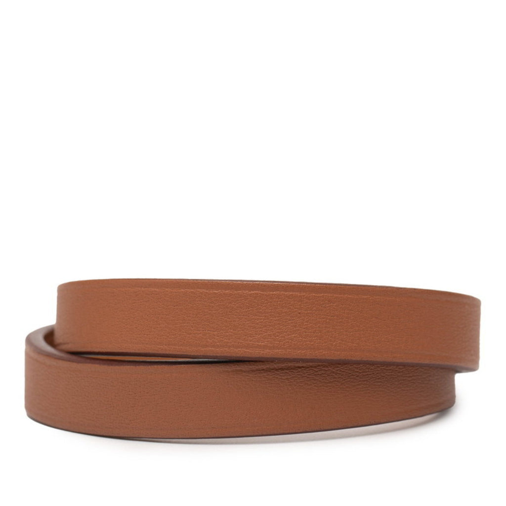 Double Tour Bracelet Swift Leather and Gold Hardware Mini