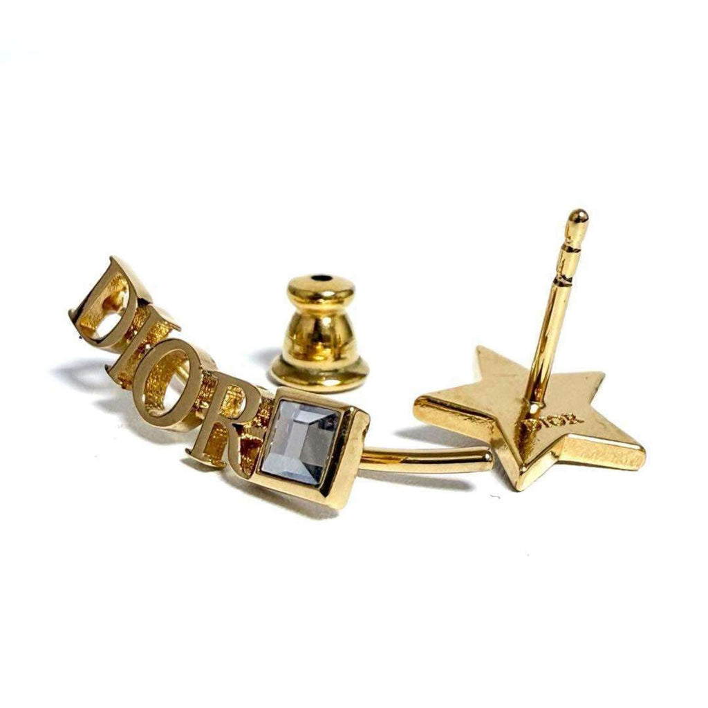 Earrings Metal and Rhinestone
