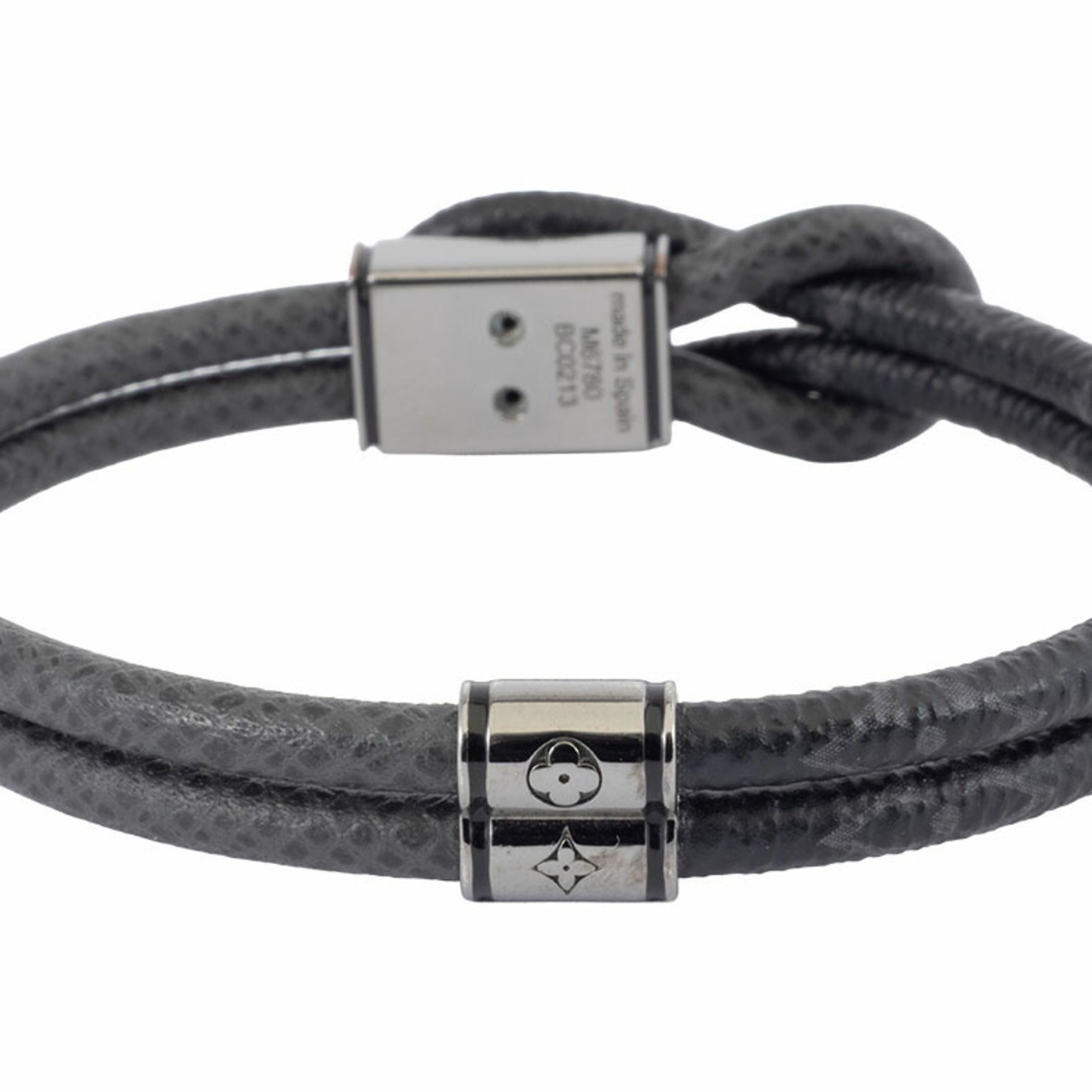 Bracelet Monogram Canvas Black and Gray