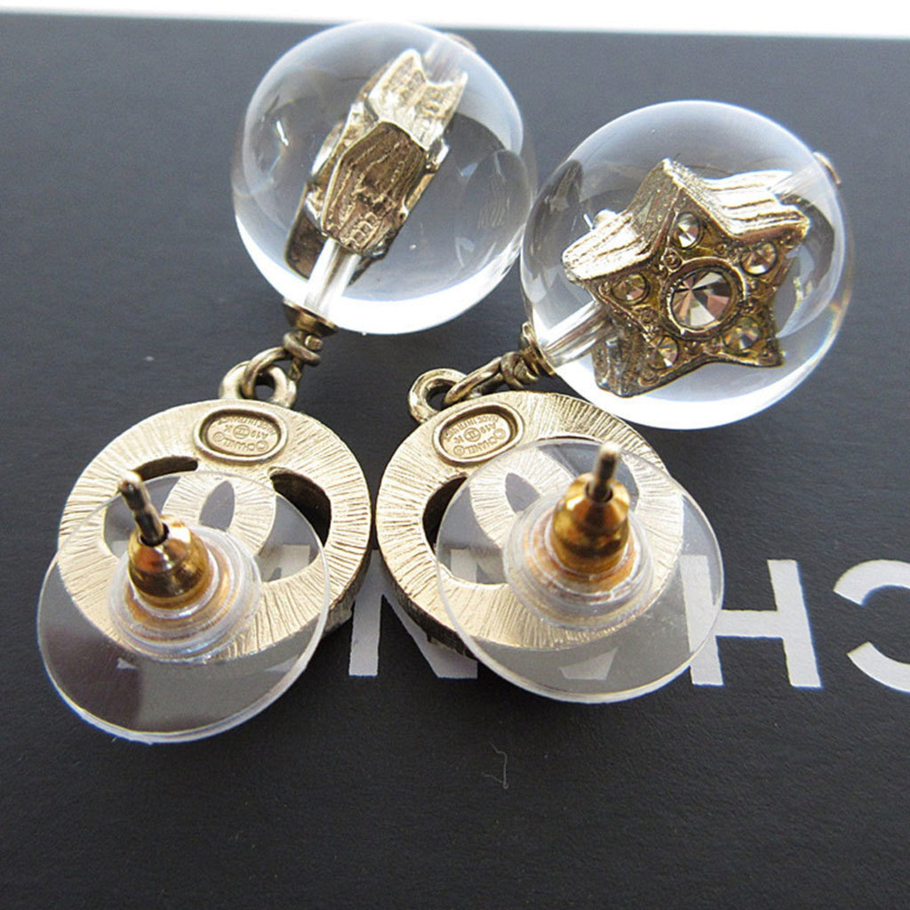 CC Logo Earrings Gold-Tone Metal