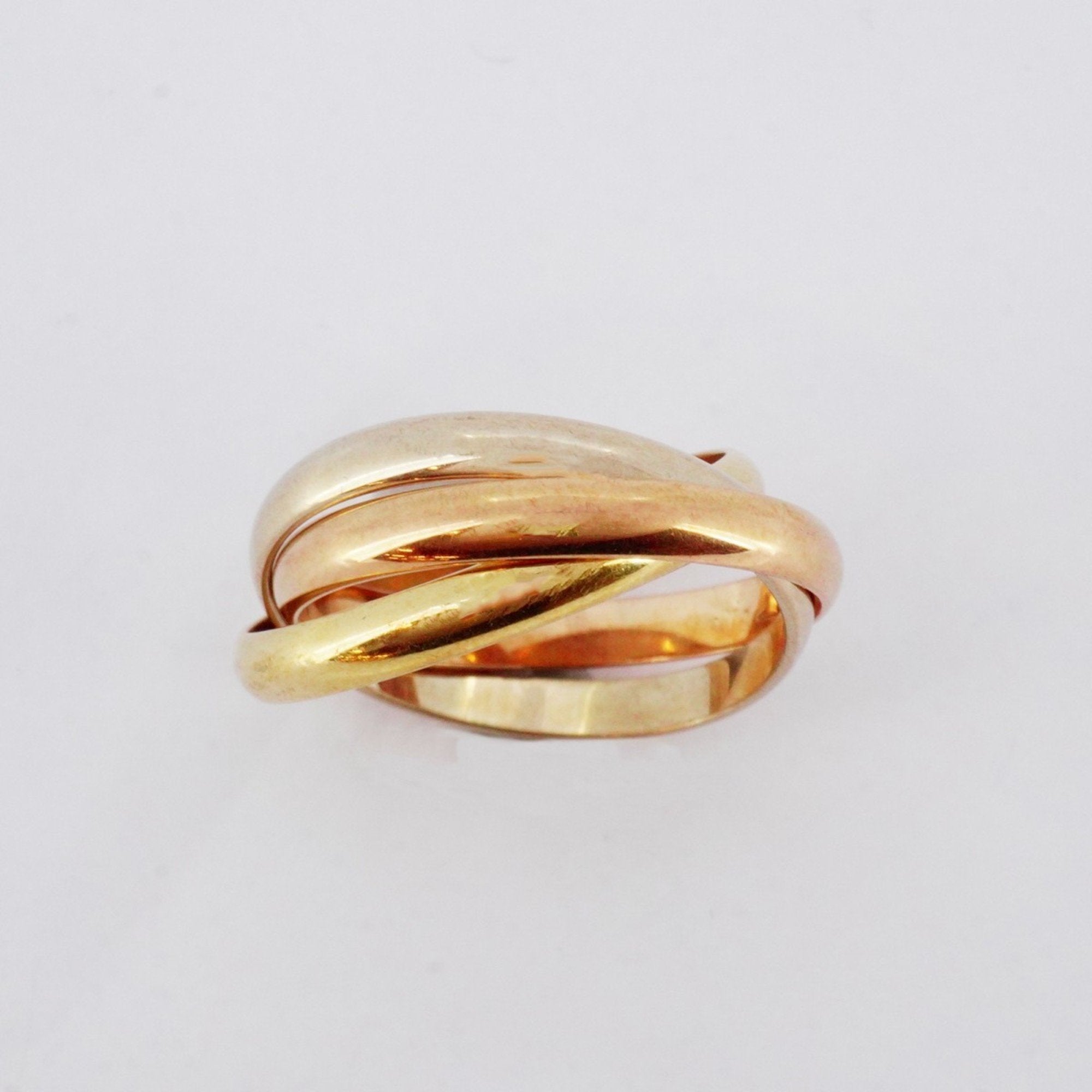 Vendome Louis Cartier Band Ring 18K Tricolor Gold