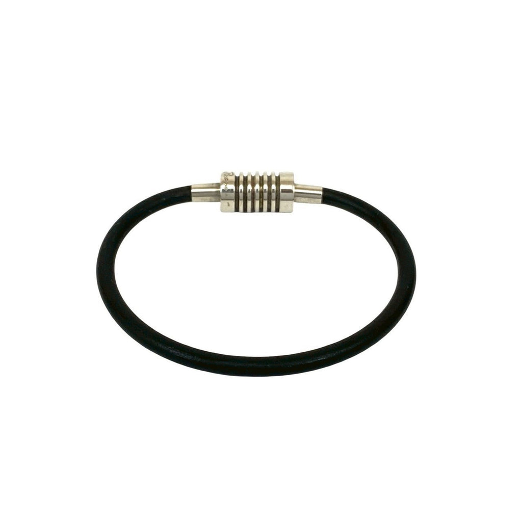 Bracelet Rubber and Silver