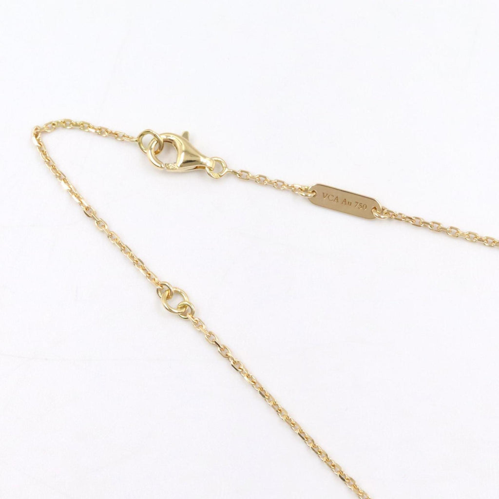 Vintage Alhambra Pendant Necklace 18K Yellow Gold and Onyx