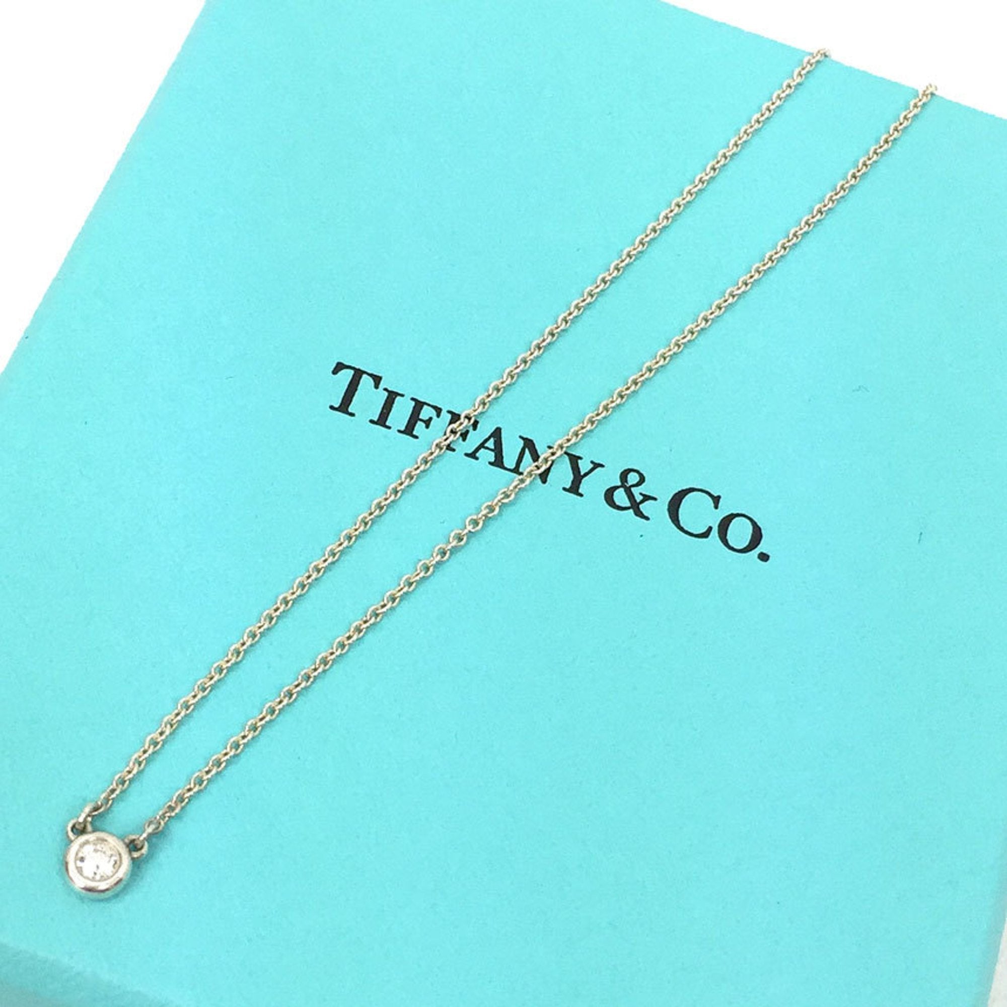Elsa Peretti Diamonds By The Yard Pendant Necklace Sterling Silver and Diamond