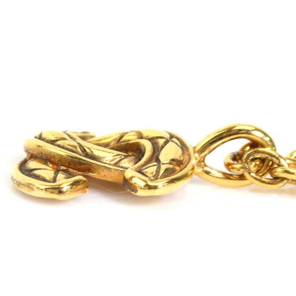 CC Logo Pendant Necklace Gold-Tone Metal