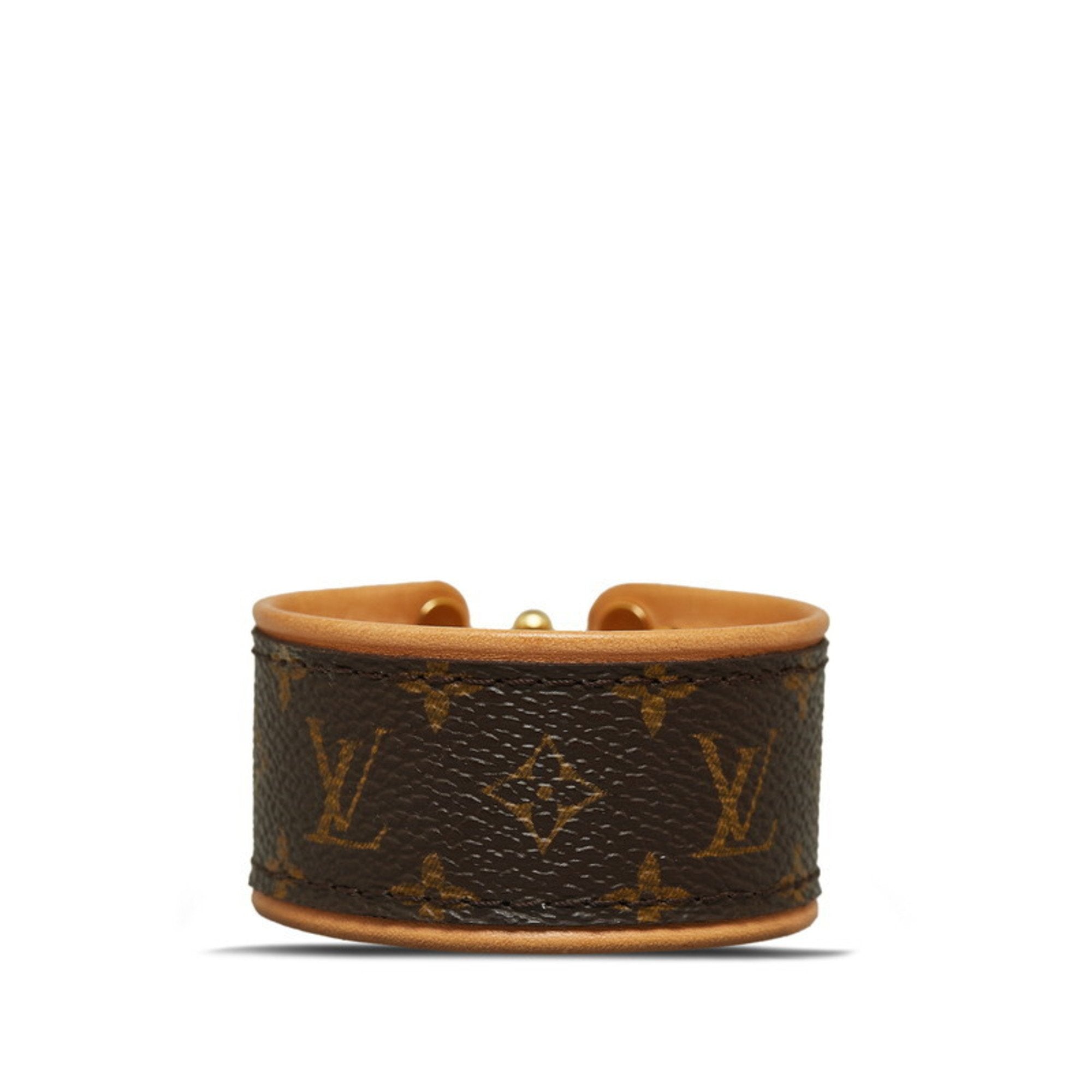 Monogram Save It Bracelet Leather Brown