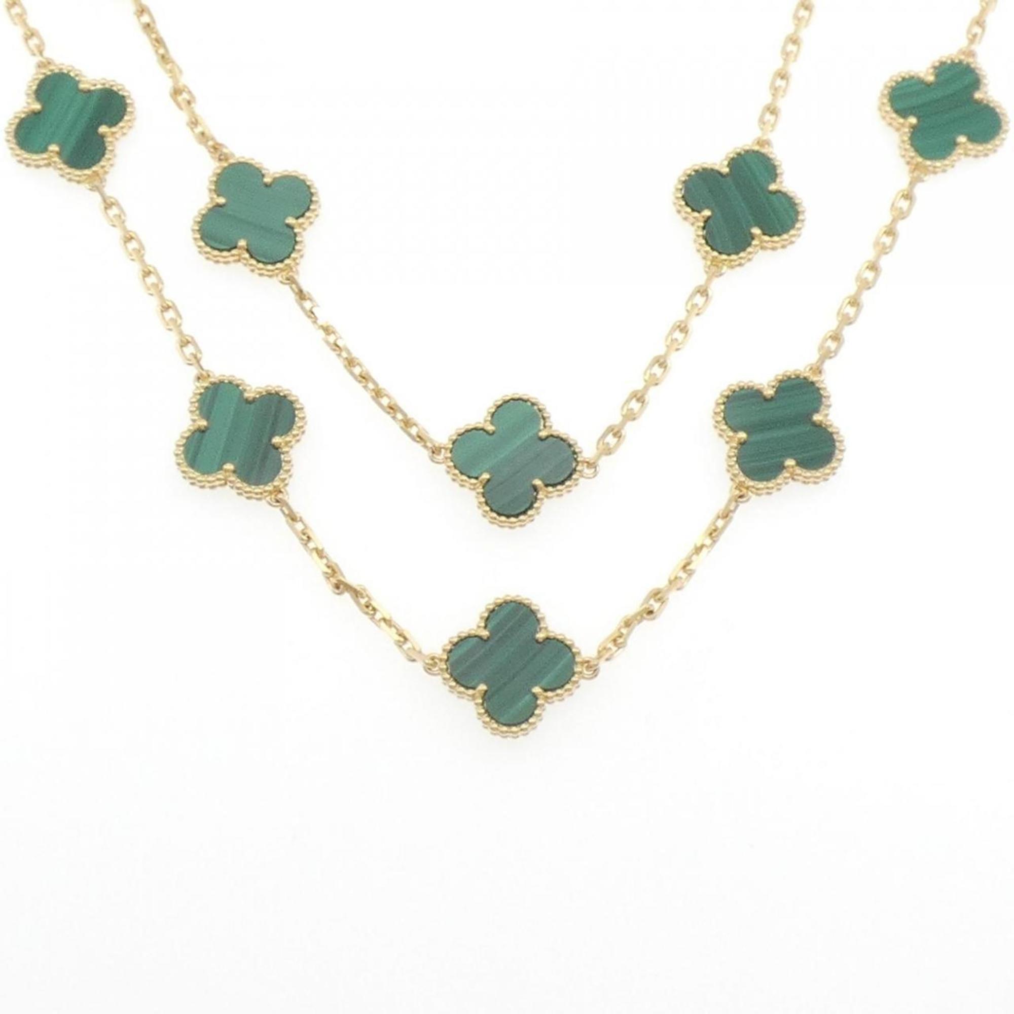 Vintage Alhambra Pendant Necklace 18K Yellow Gold