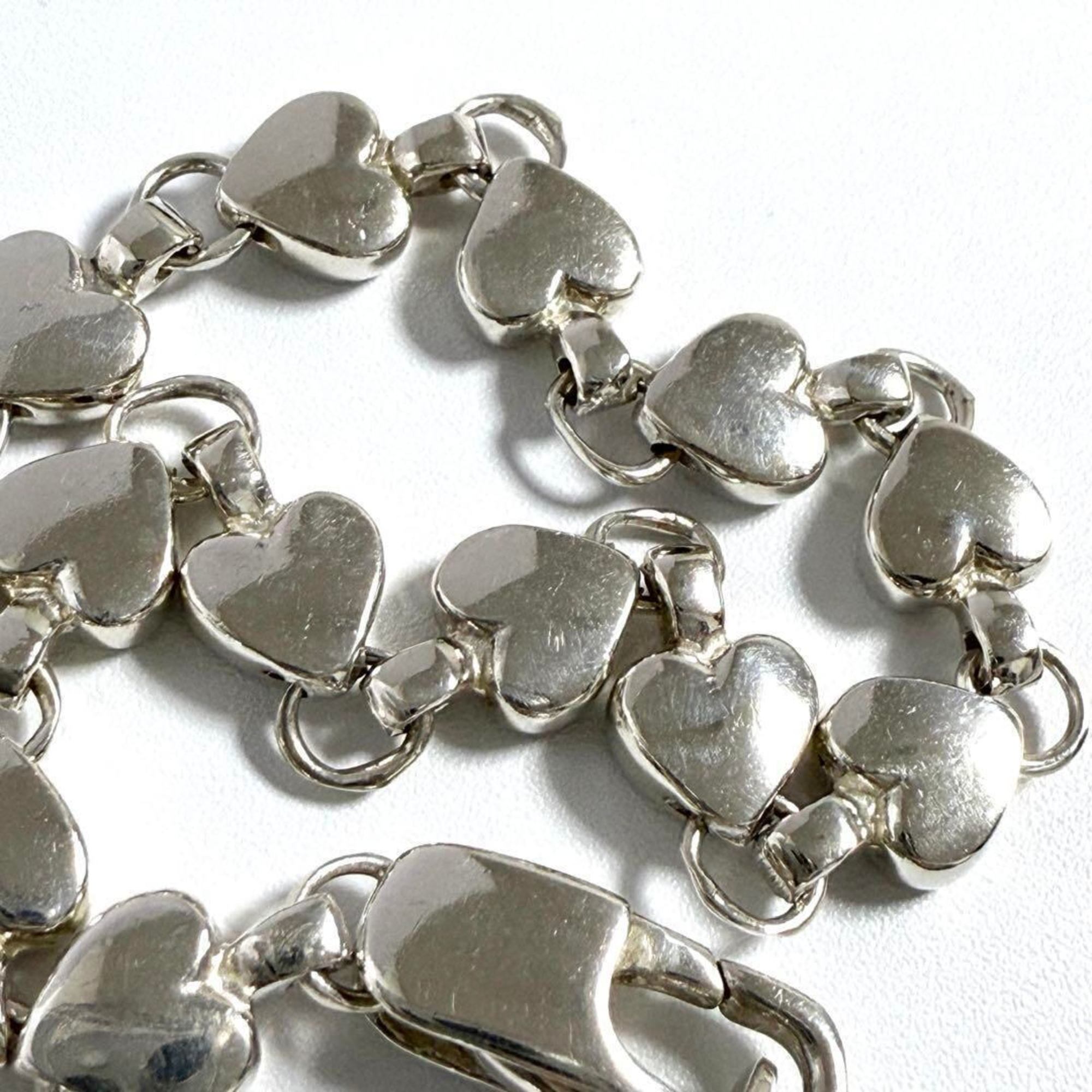 Puff Heart Bracelet Sterling Silver