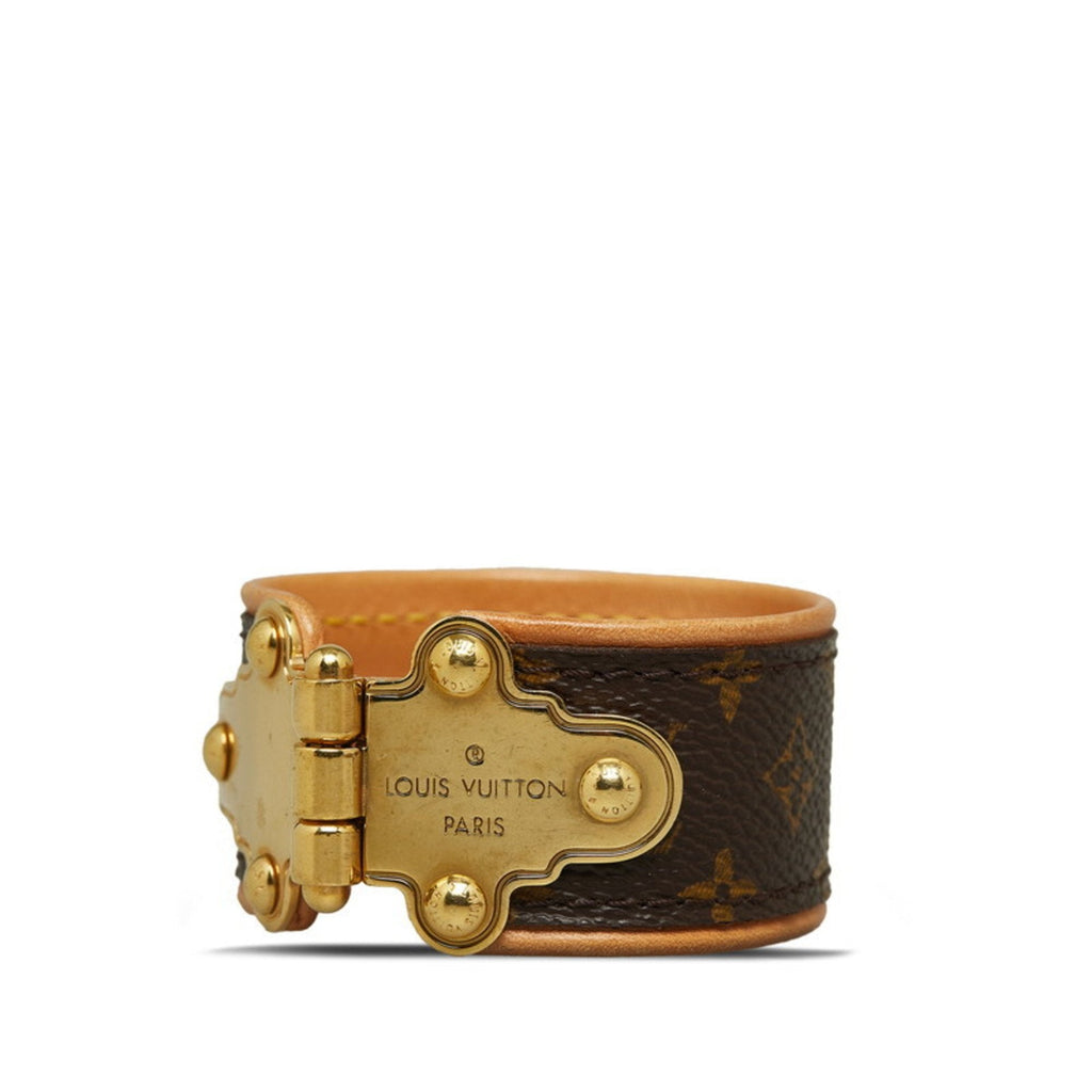 Monogram Save It Bracelet Leather Brown