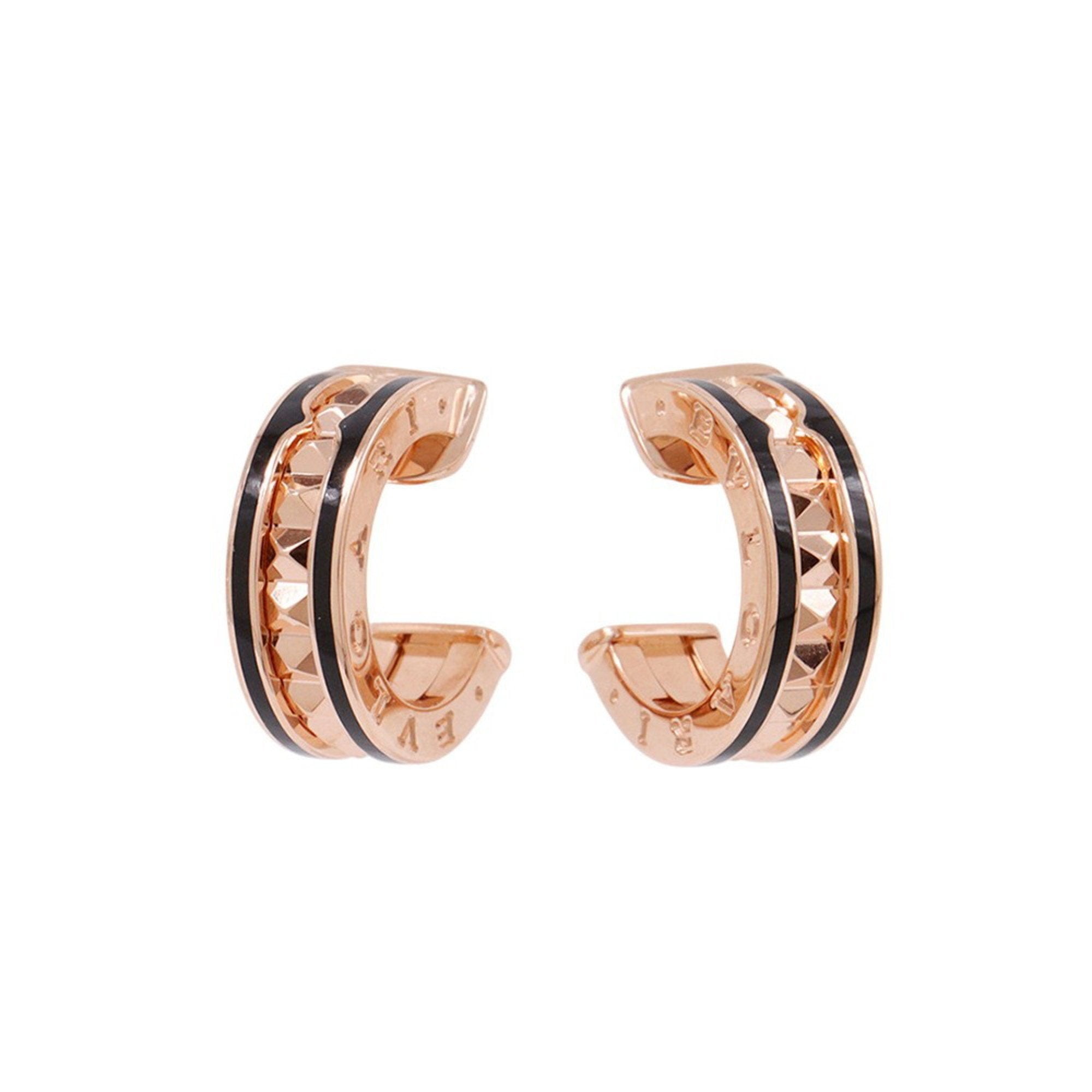 B.Zero1 Stud Earrings 18K Rose Gold and Ceramic 18K Rose Gold and Ceramic