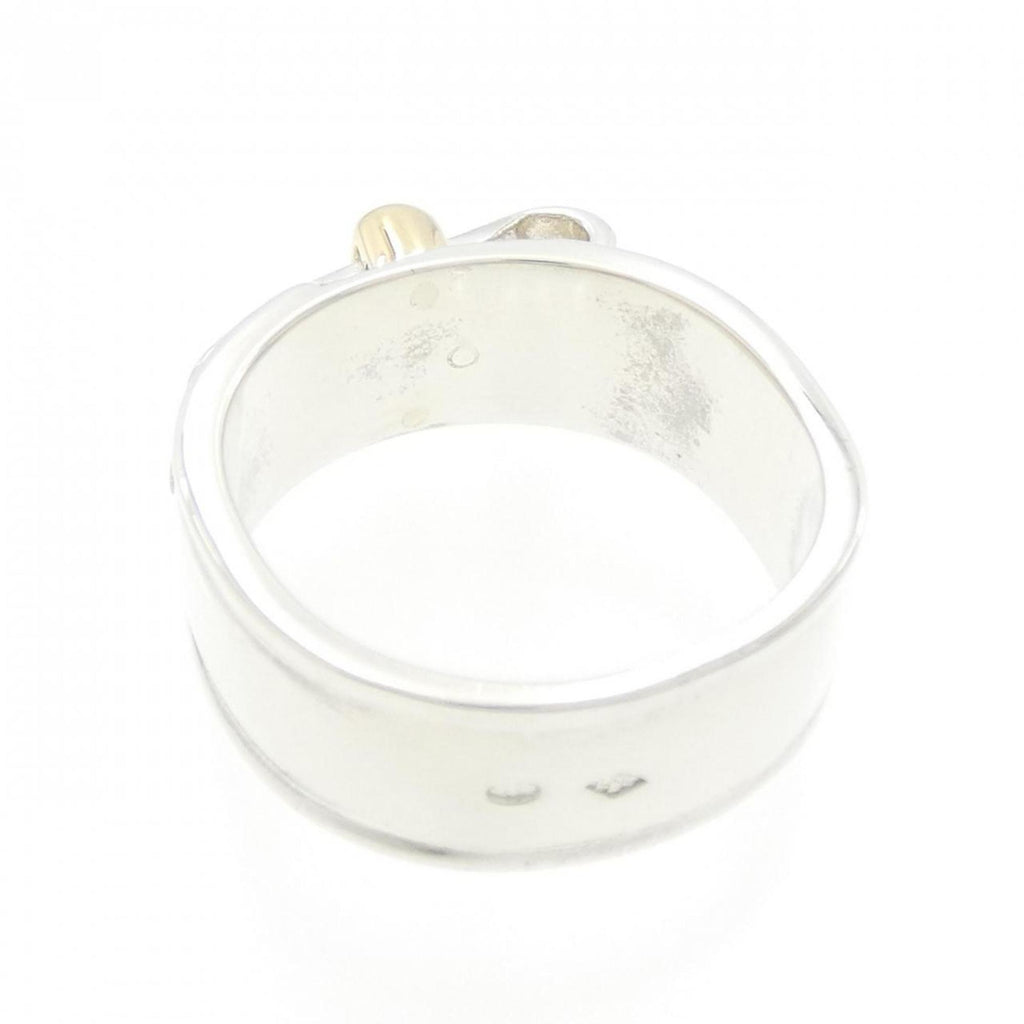 Band Ring Sterling Silver and 18K Yellow Gold
