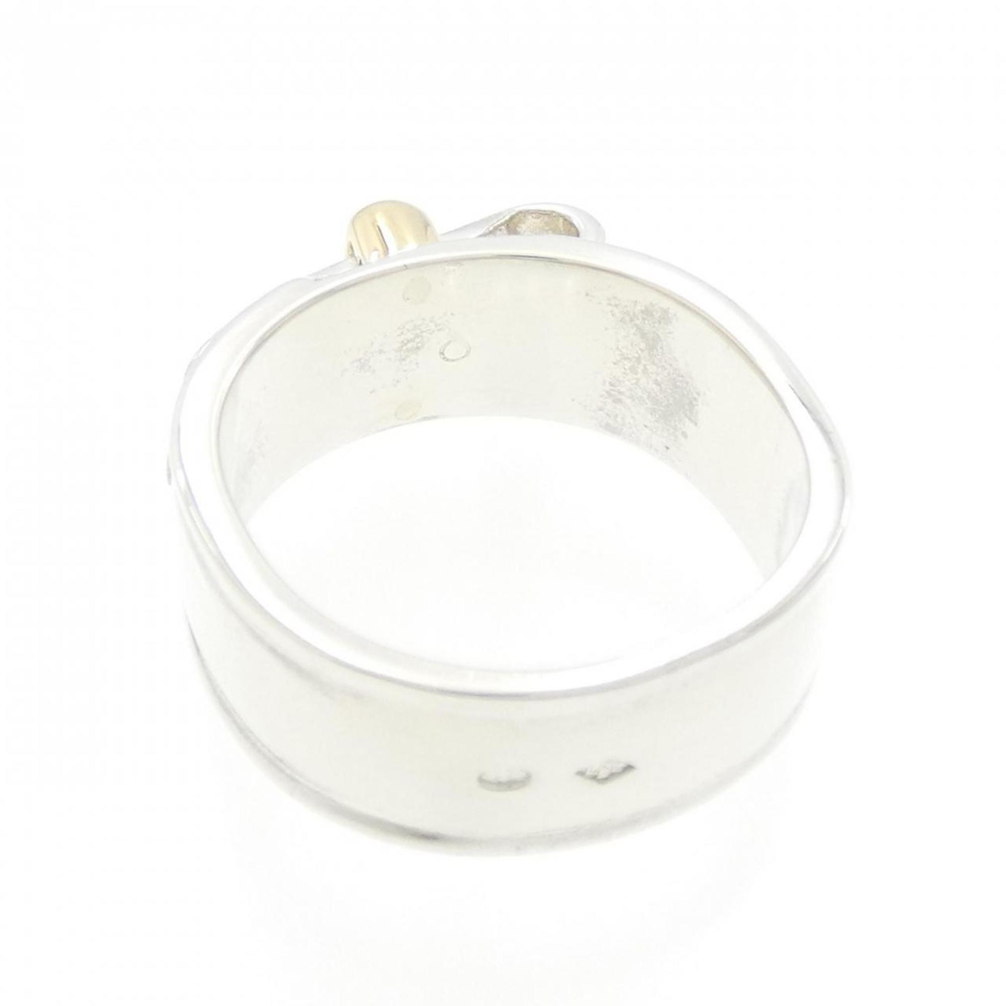 Band Ring Sterling Silver and 18K Yellow Gold