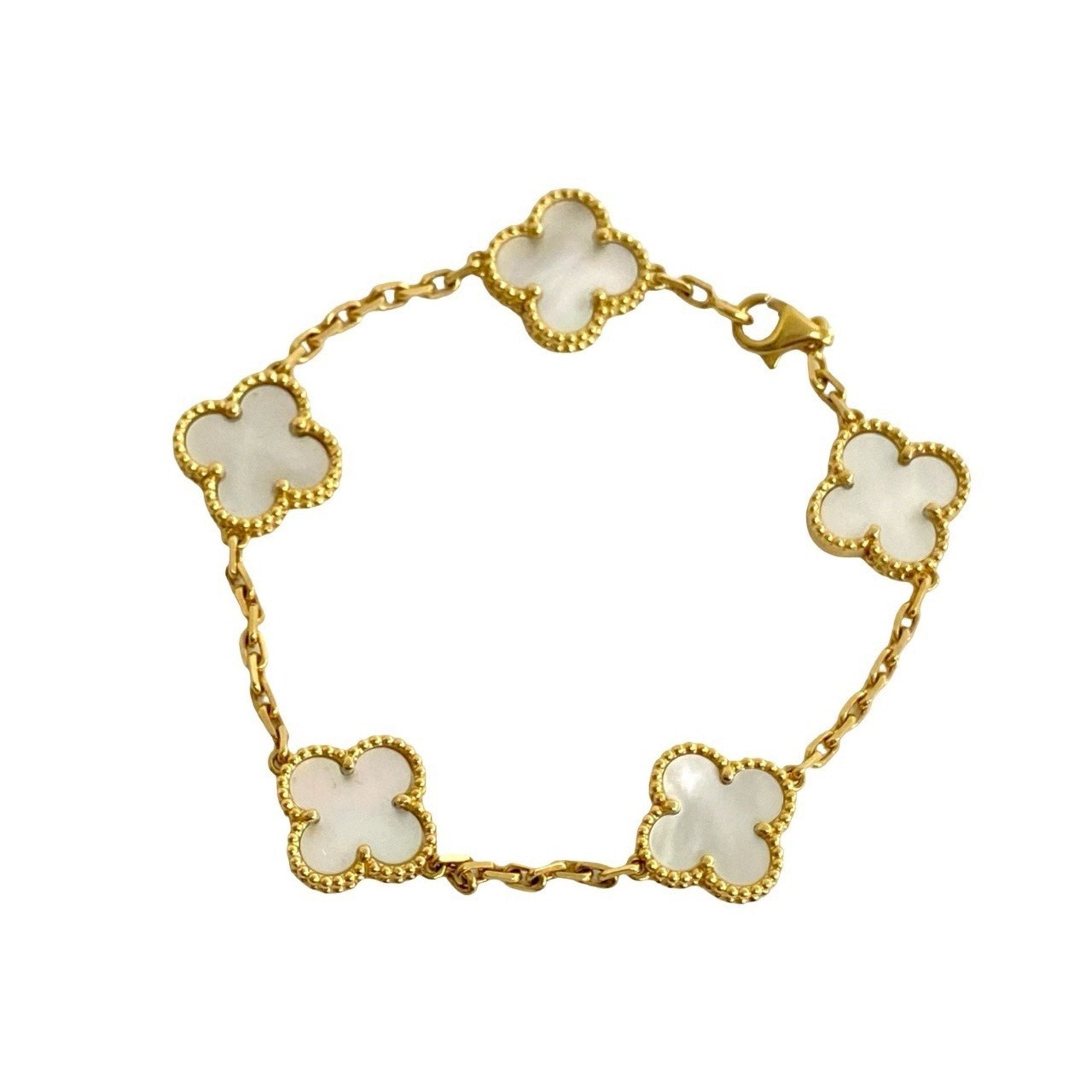 Alhambra Bracelet 18K Yellow Gold and 18K White Gold