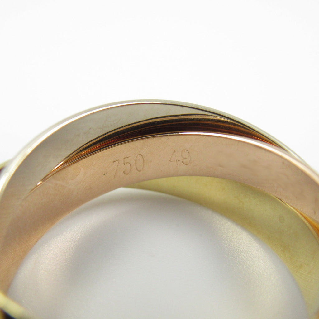 Vendome Louis Cartier Band Ring 18K Tricolor Gold