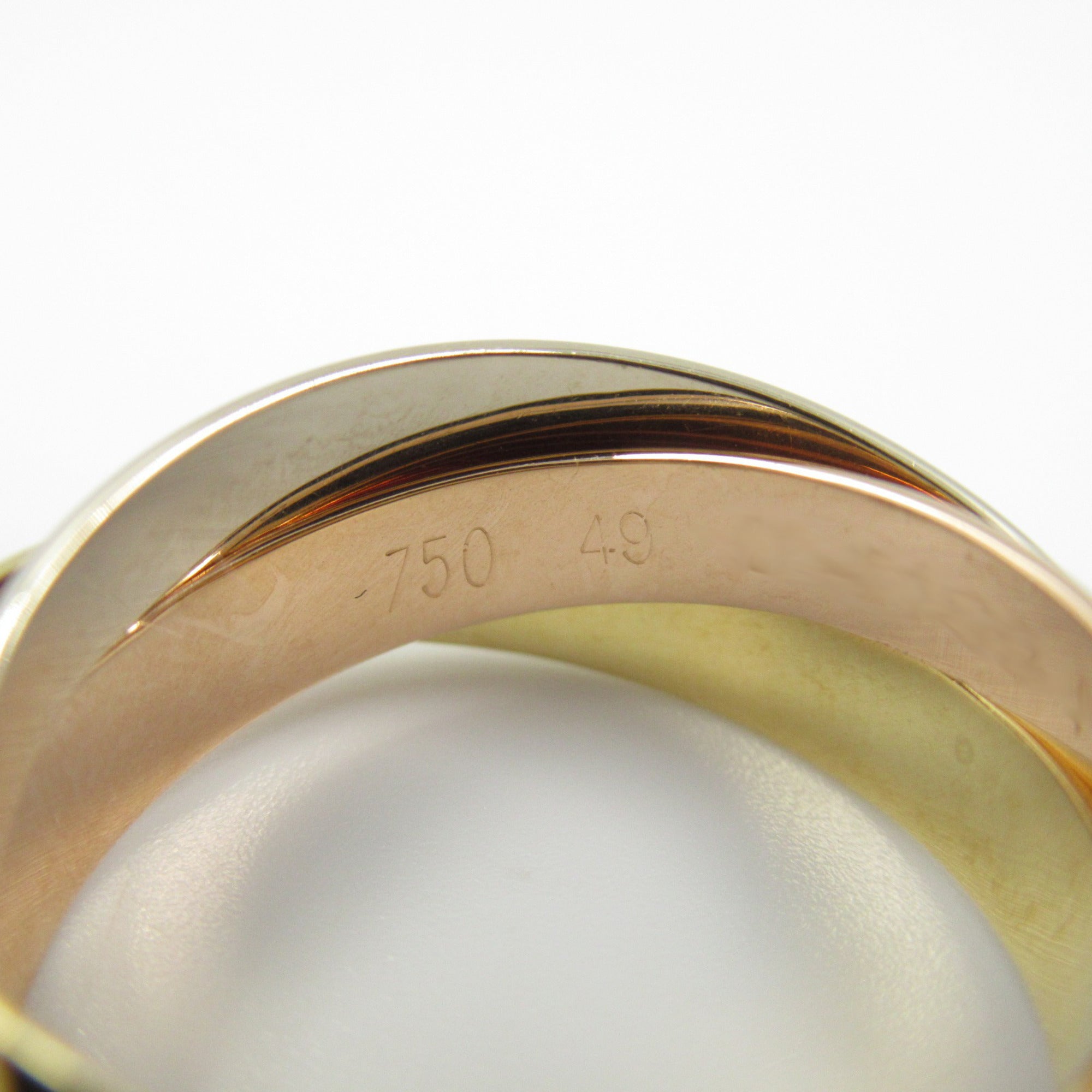 Vendome Louis Cartier Band Ring 18K Tricolor Gold