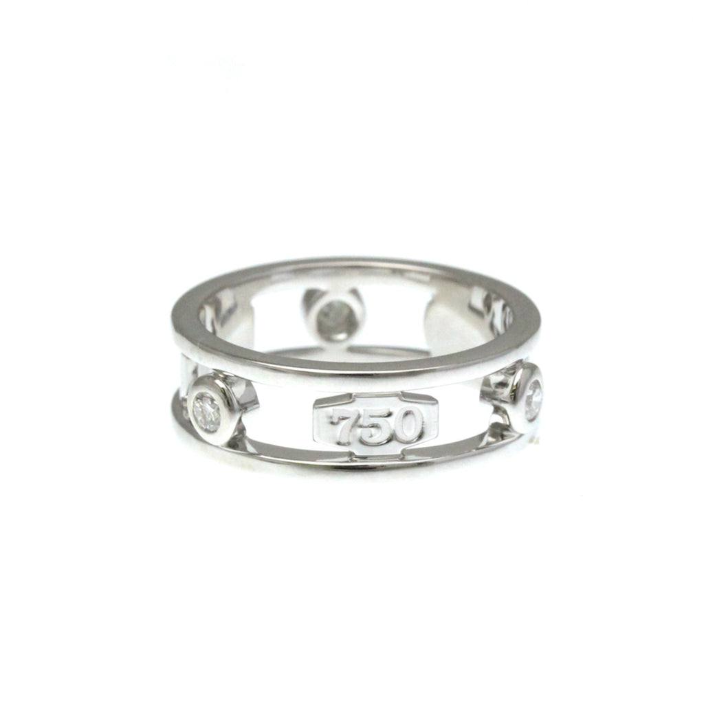 Band Ring 18K White Gold with Diamond