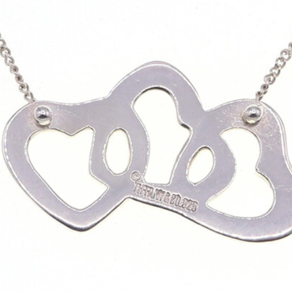 Triple Heart Pendant Necklace Sterling Silver