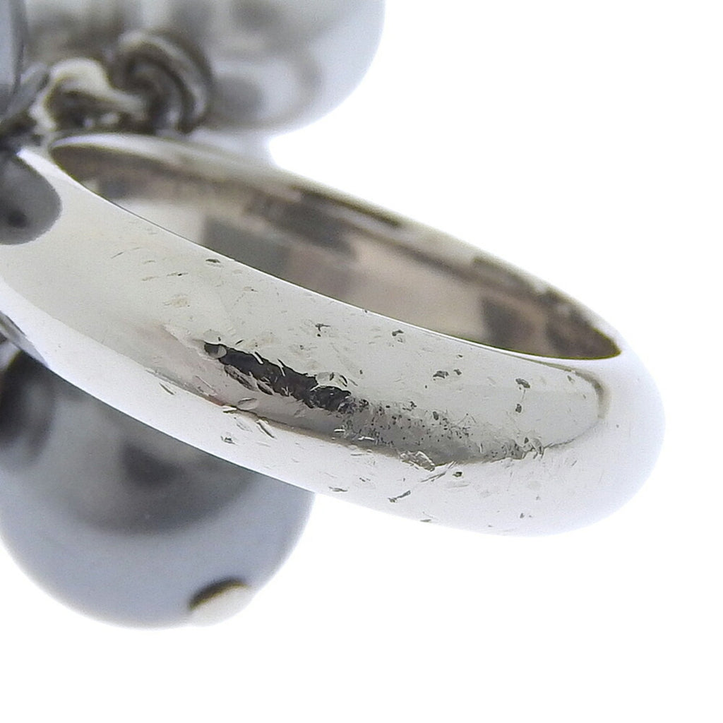Ring Metal Gray Silver with Pearl