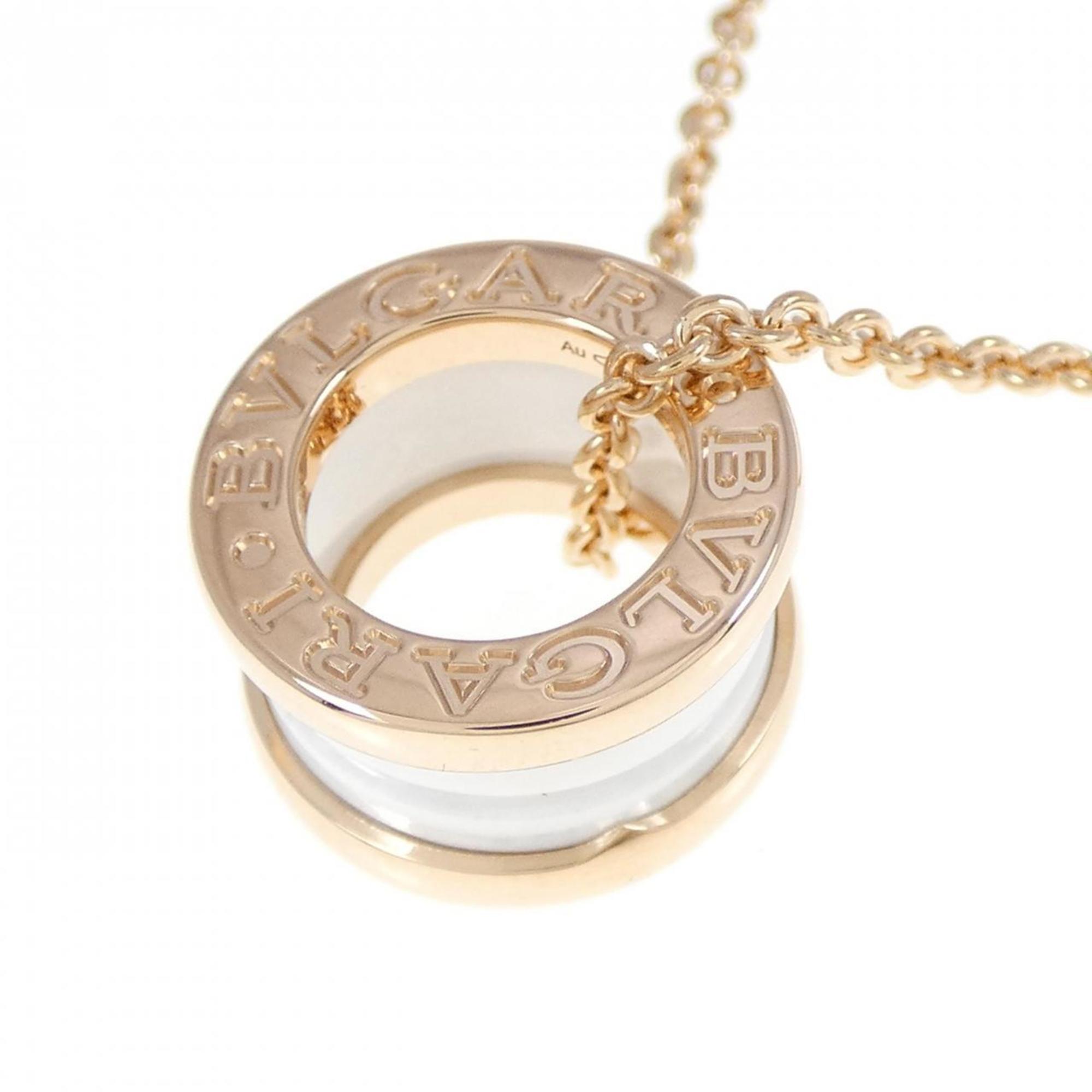 B.Zero1 Pendant Necklace Ceramic and 18K Rose Gold