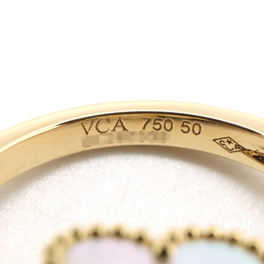 Sweet Alhambra Ring 18K Yellow Gold and Mother of Pearl