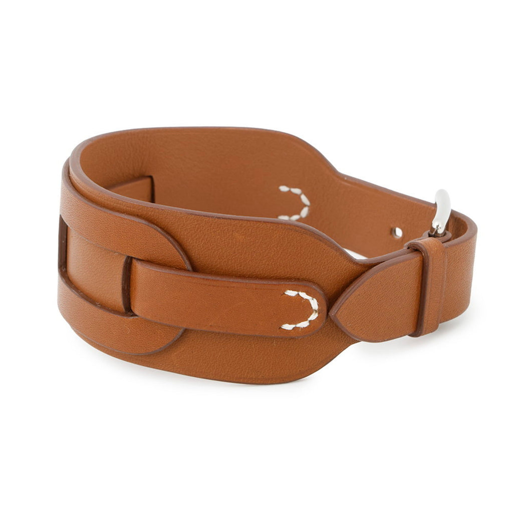 Charm Bracelet Tadelakt Leather Gold